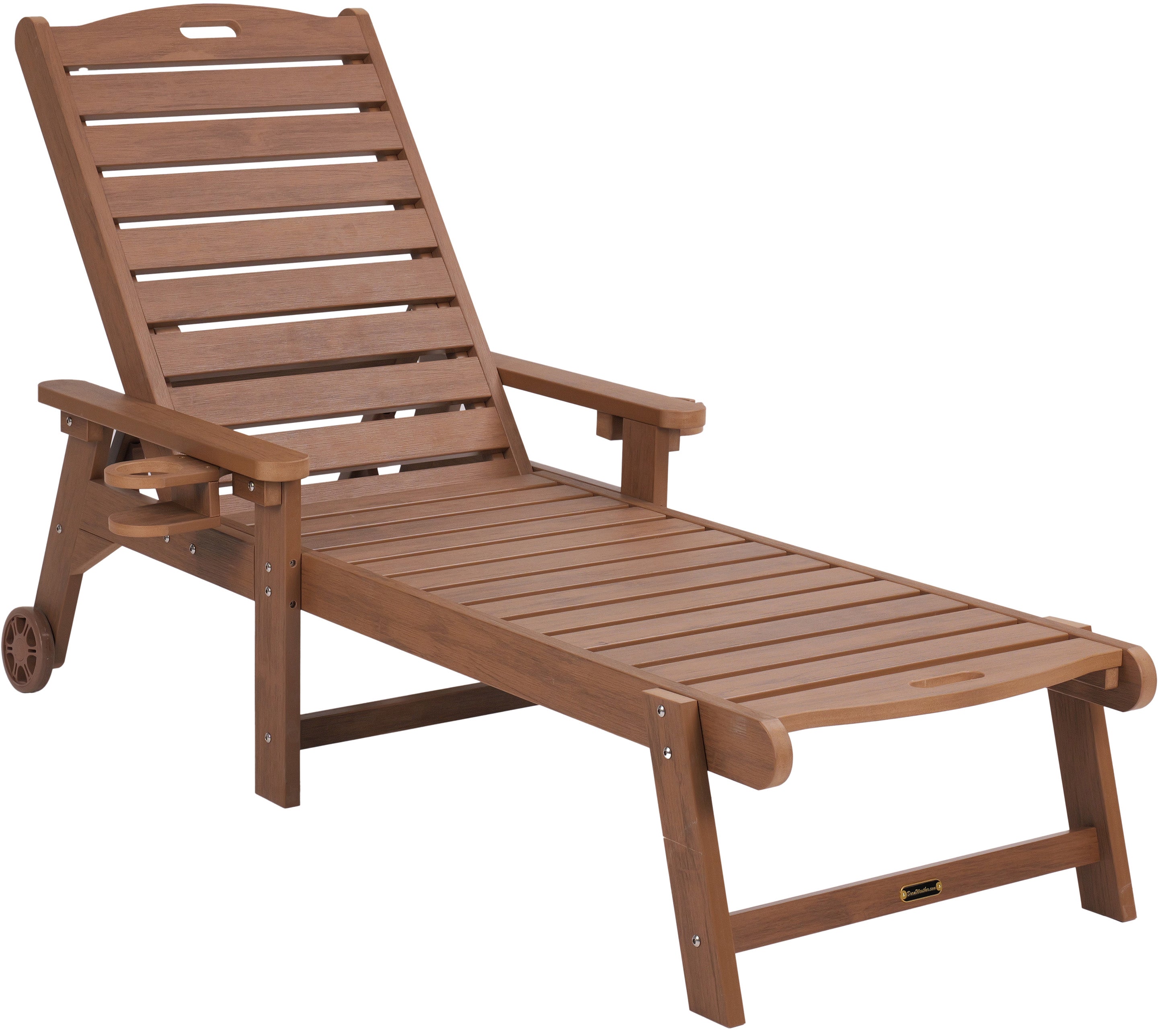 Chaise Lounge With Adjustable Back, Wheels, & Free Cushion