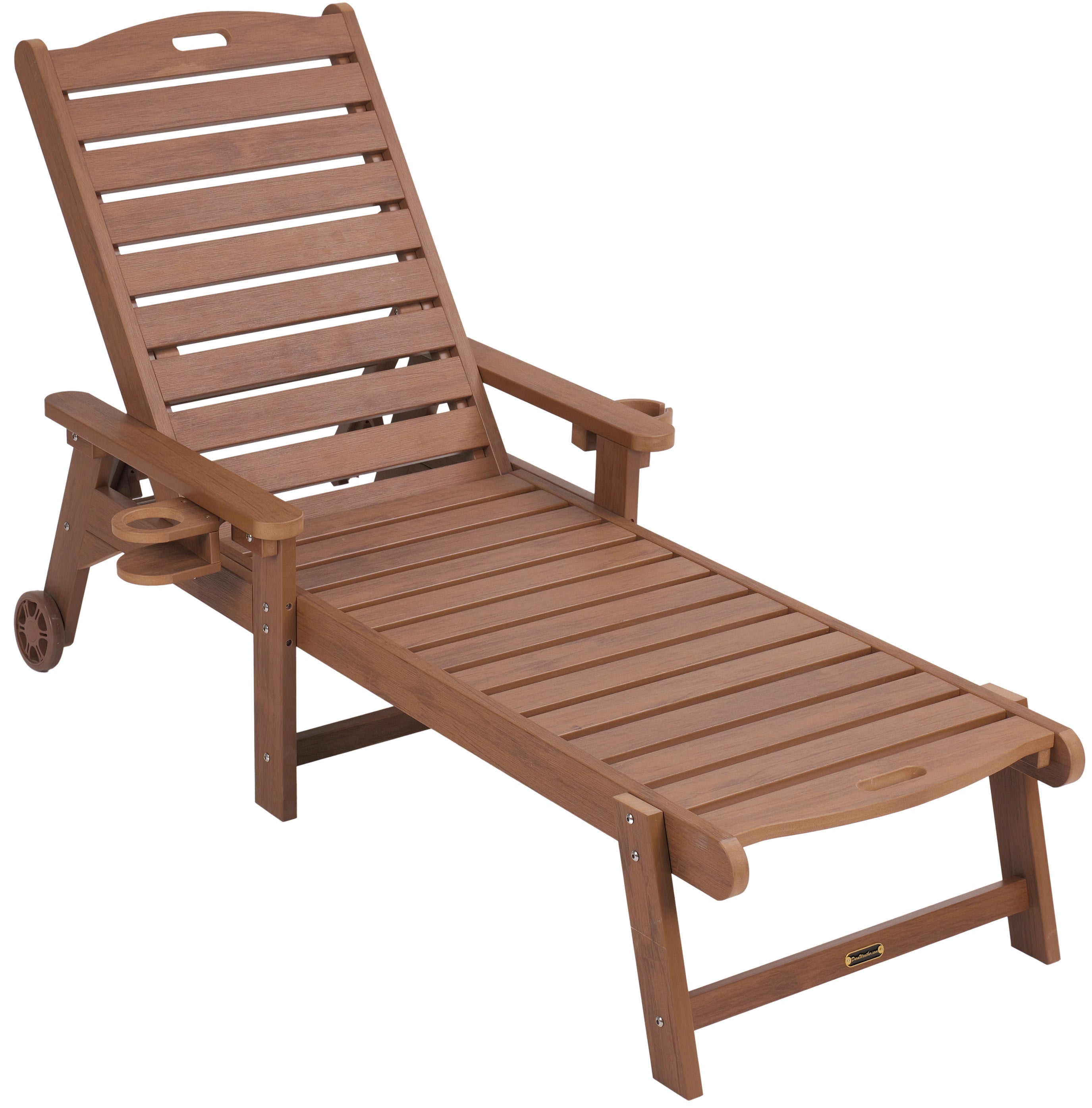 Chaise Lounge With Adjustable Back, Wheels, & Free Cushion