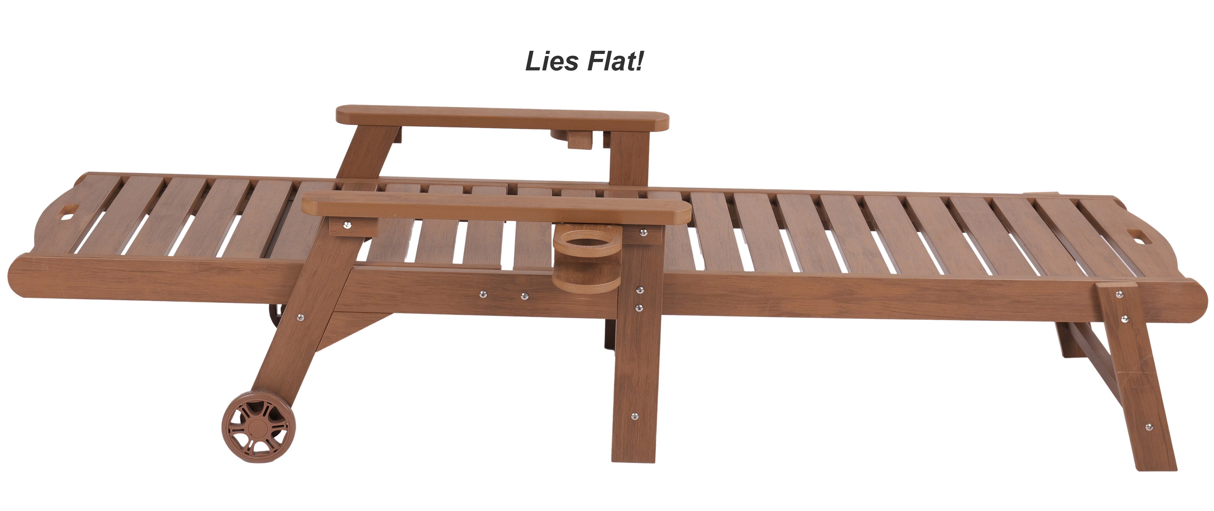 Chaise Lounge With Adjustable Back, Wheels, & Free Cushion