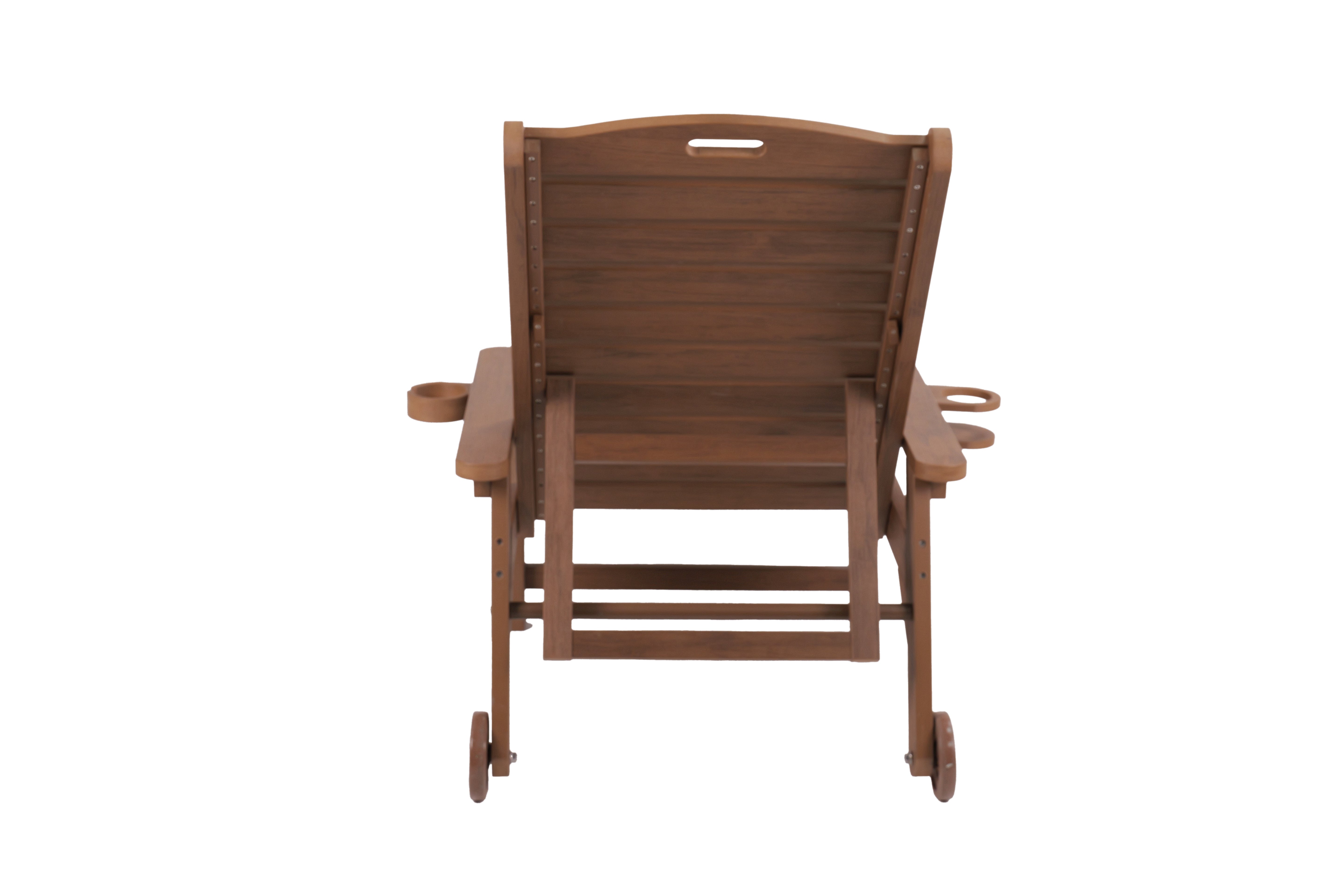 Chaise Lounge With Adjustable Back, Wheels, & Free Cushion