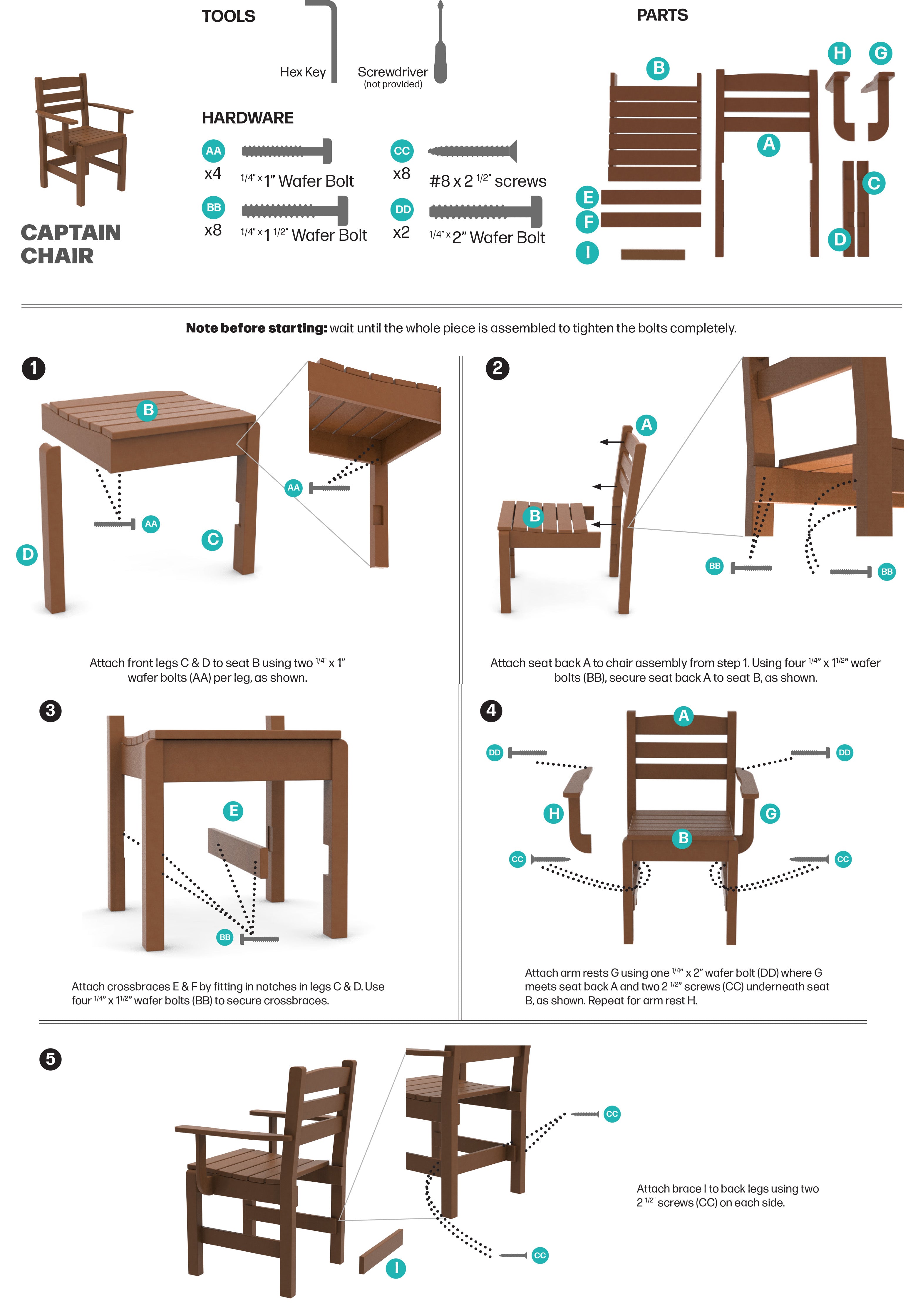 6-Piece Farmhouse Dining Set with Bench - New
