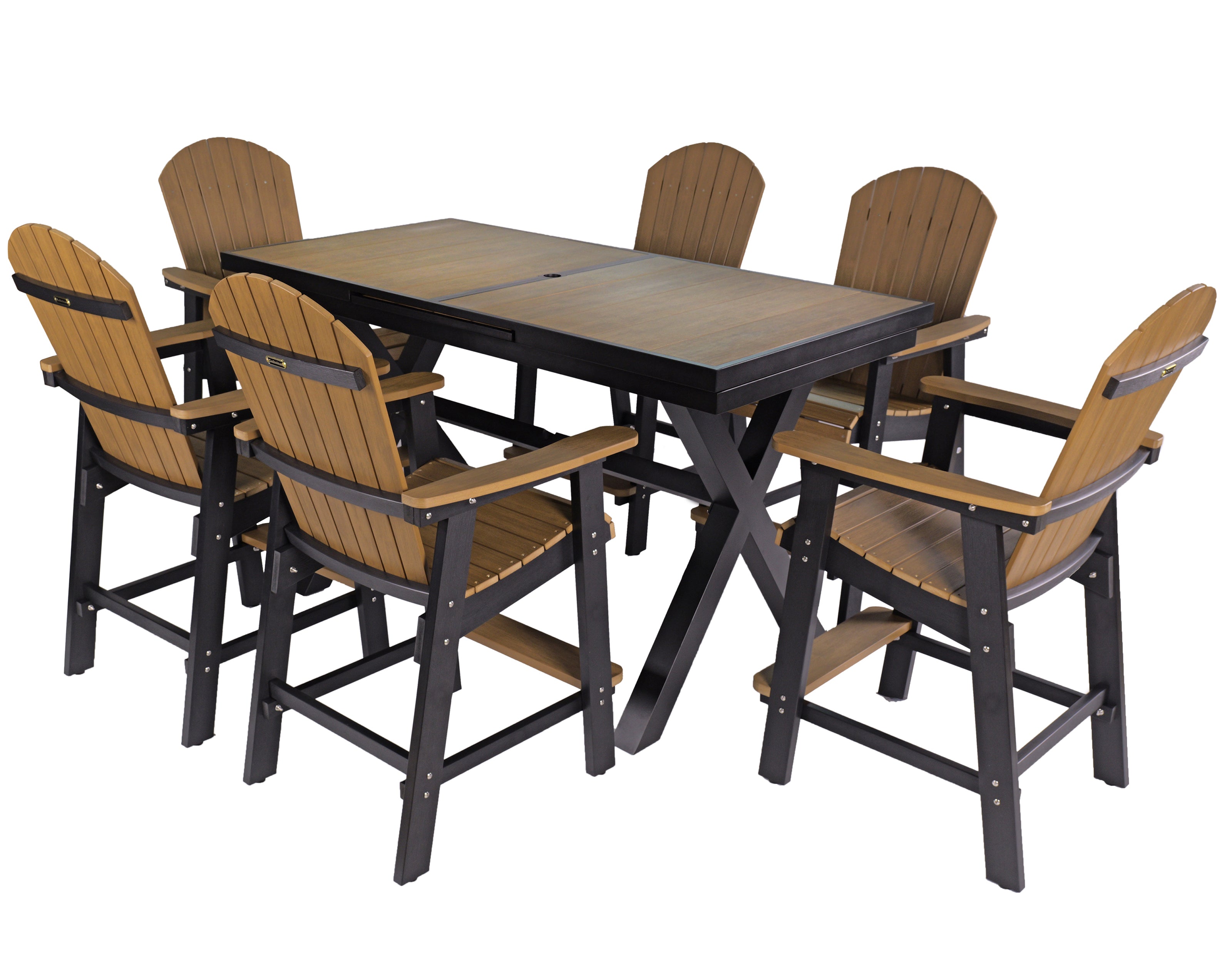 9-Piece Extension Adirondack Counter Table Set