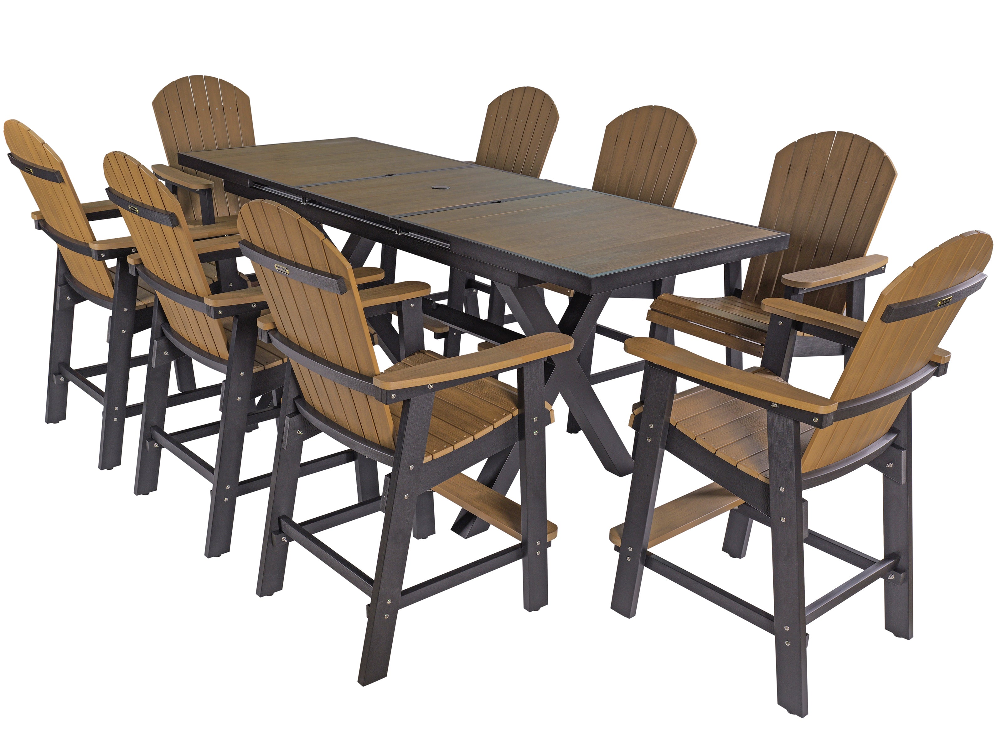 9-Piece Extension Adirondack Counter Table Set