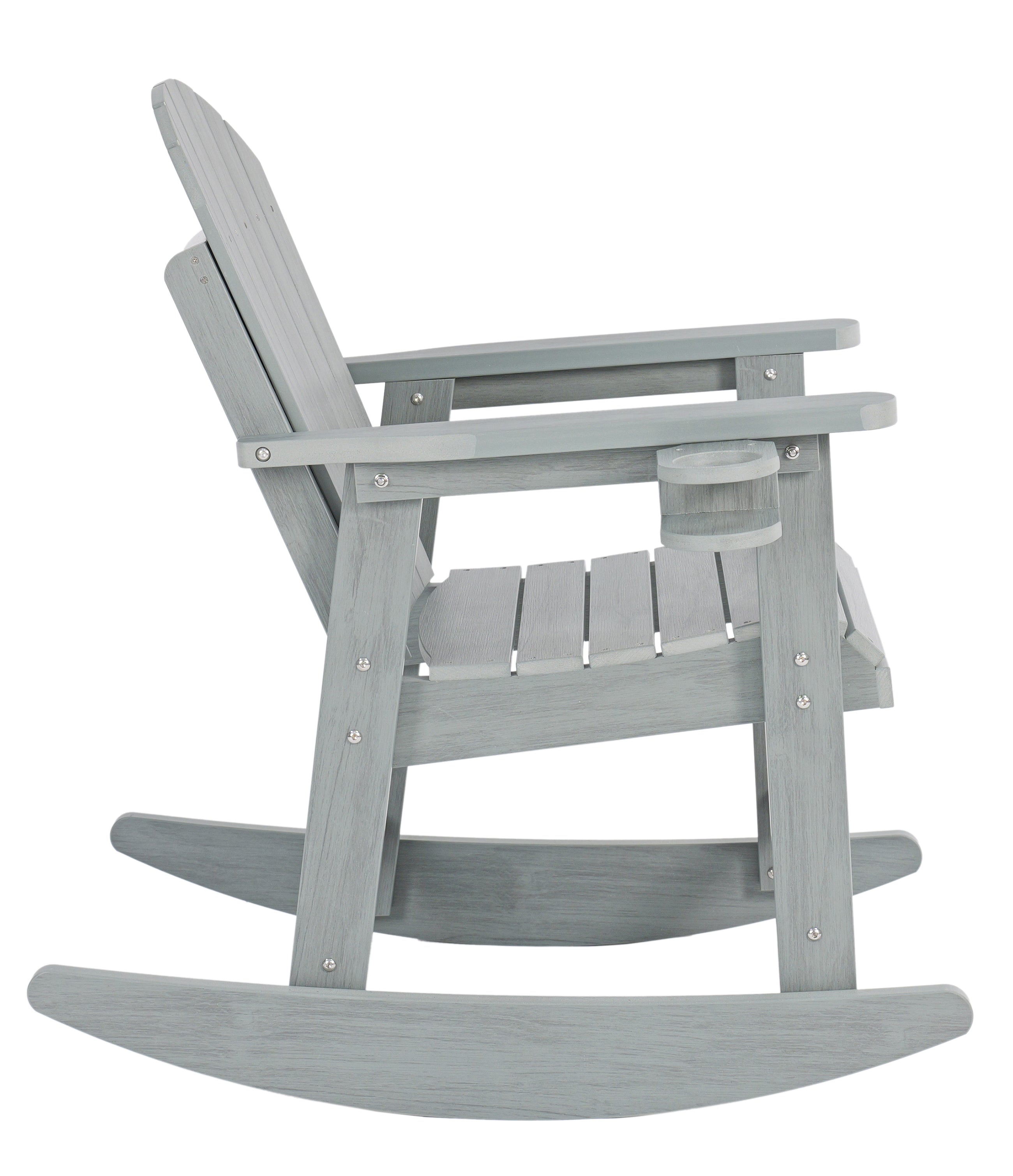Adirondack Porch Rocker With Wine & Cup Holders