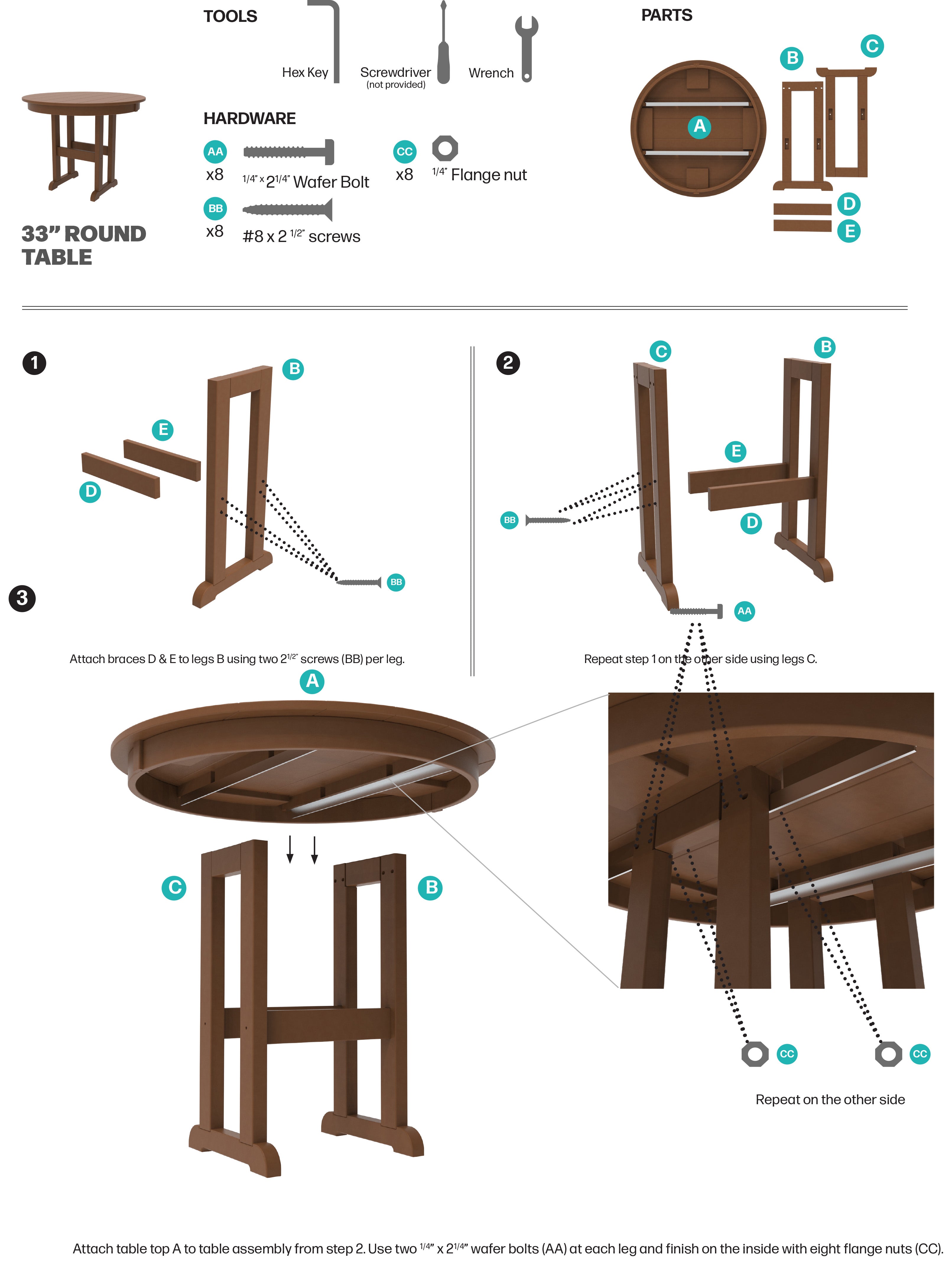 3-Piece Counter Bistro Set Armless