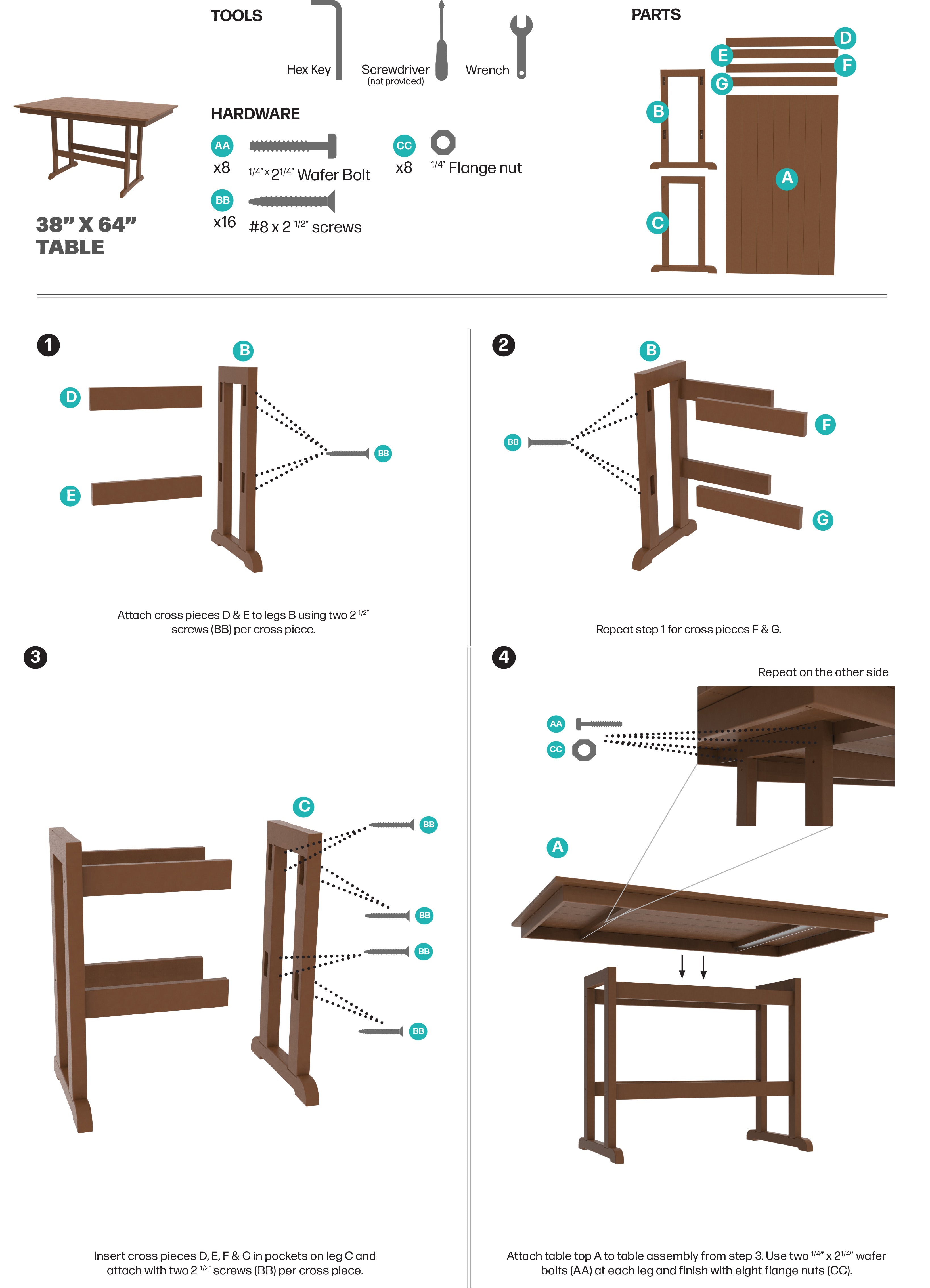 6-Piece Farmhouse Dining Set with Bench - New