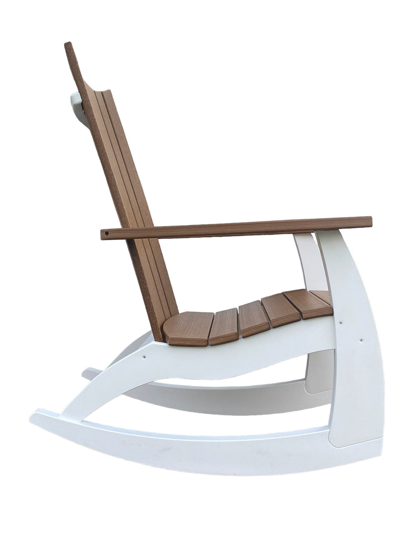DuraWeather Poly Modern Curve Adirondack Rocking Chair