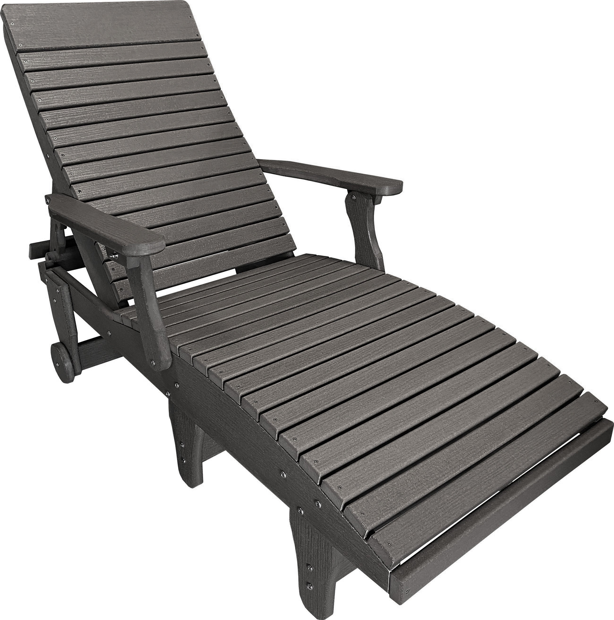 Chaise Lounge With Wheels And Adjustable Back