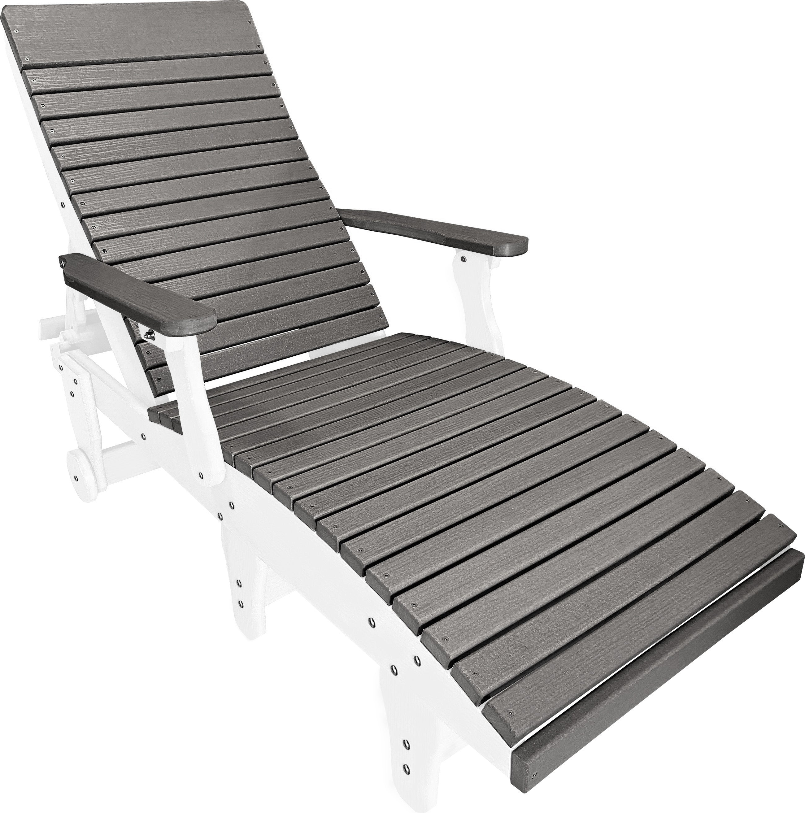 Chaise Lounge With Wheels And Adjustable Back