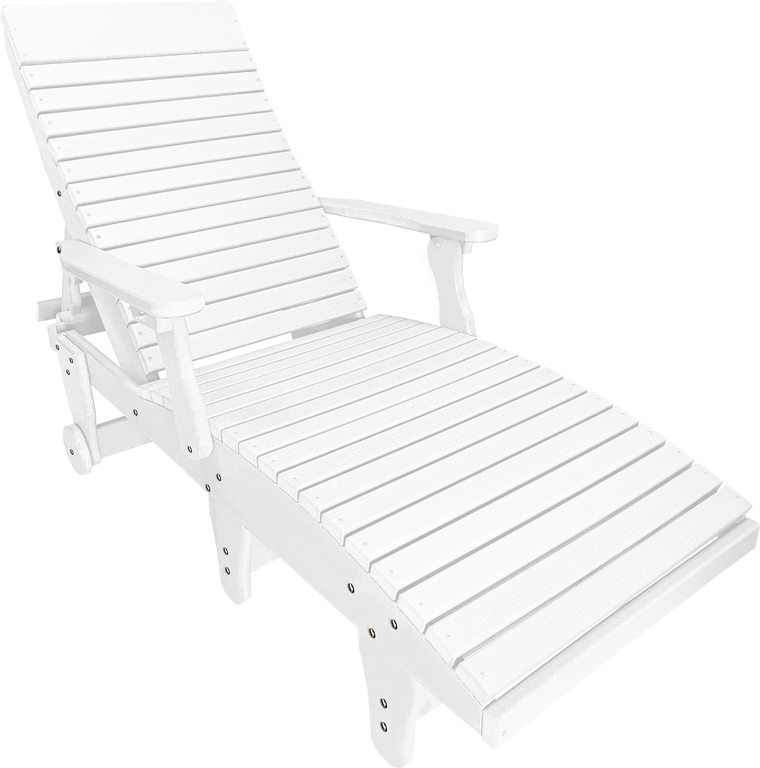 Chaise Lounge With Wheels And Adjustable Back