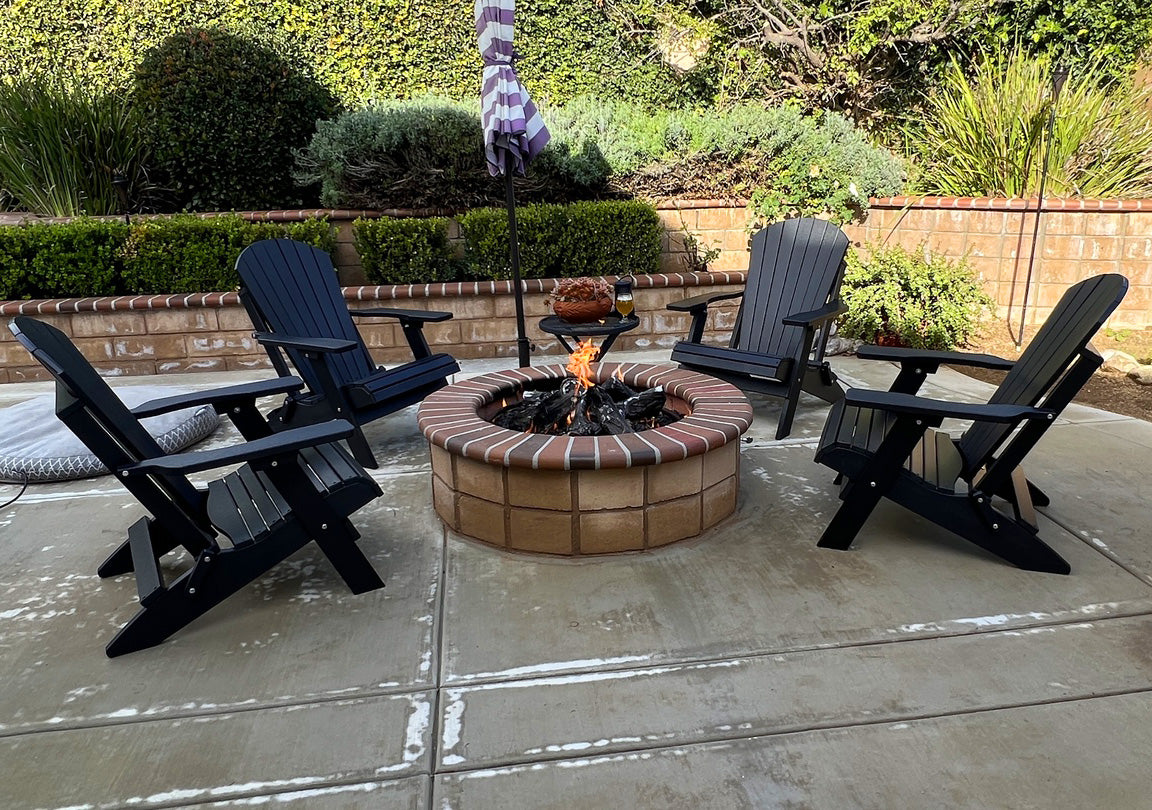 Folding Adirondack Chairs Set of 4 King-Size