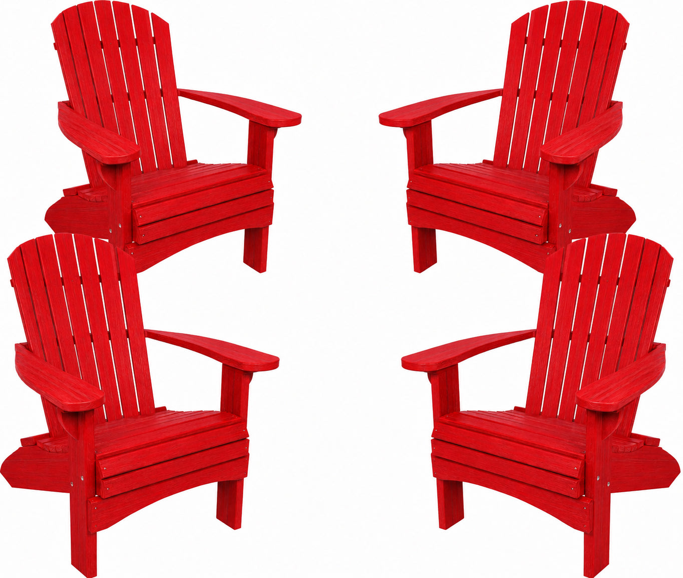 Set of 4 Adirondack Chairs Original King Size
