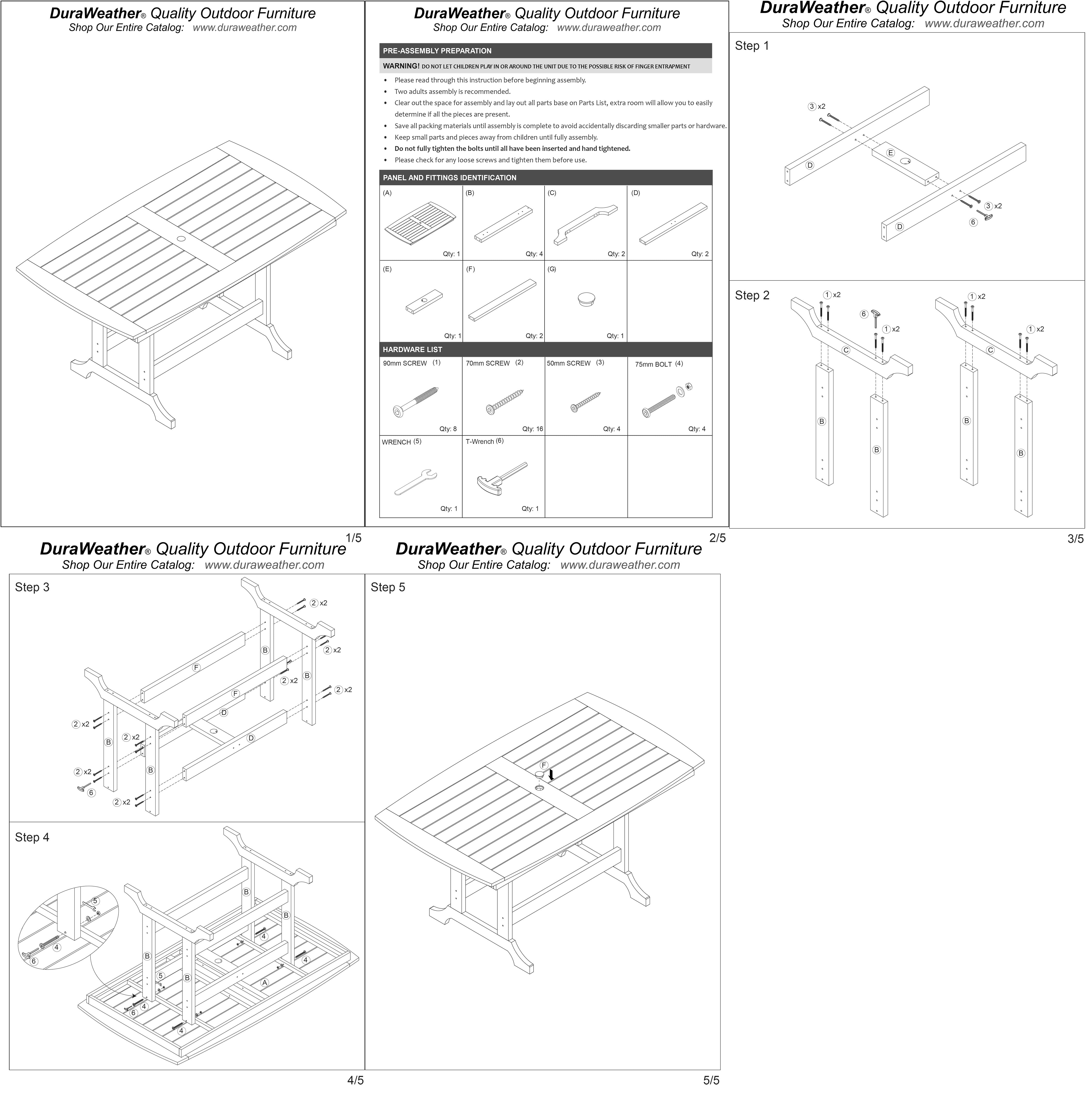 7-Piece Brookshire Dining Table Set