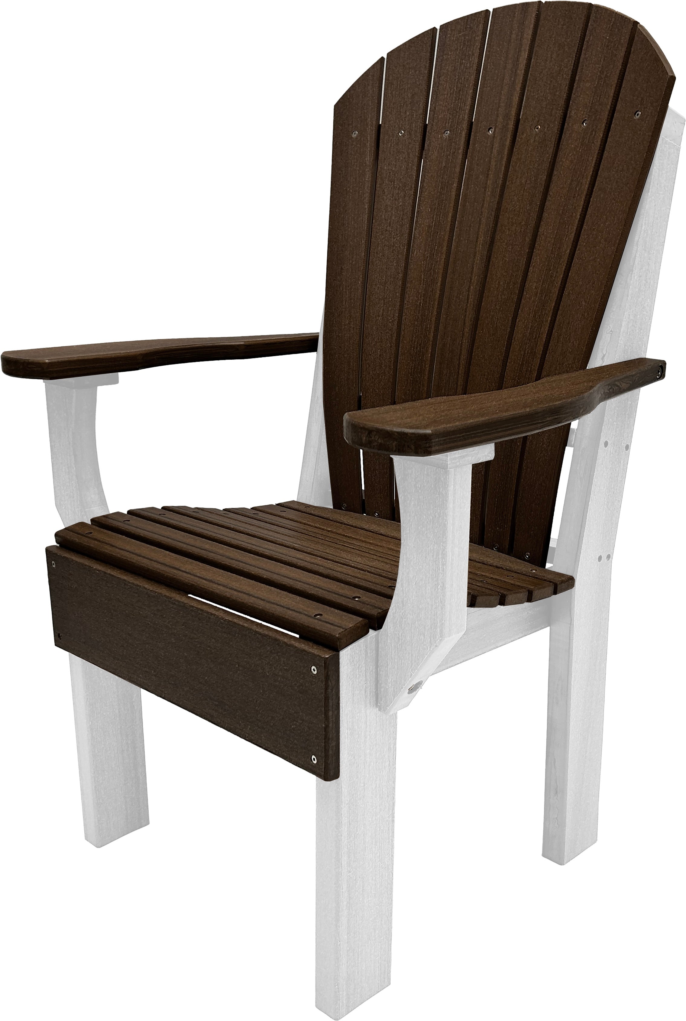 7-Piece Farmhouse Adirondack Dining Table Set With 2 Arm Chairs And 4 Side Chairs