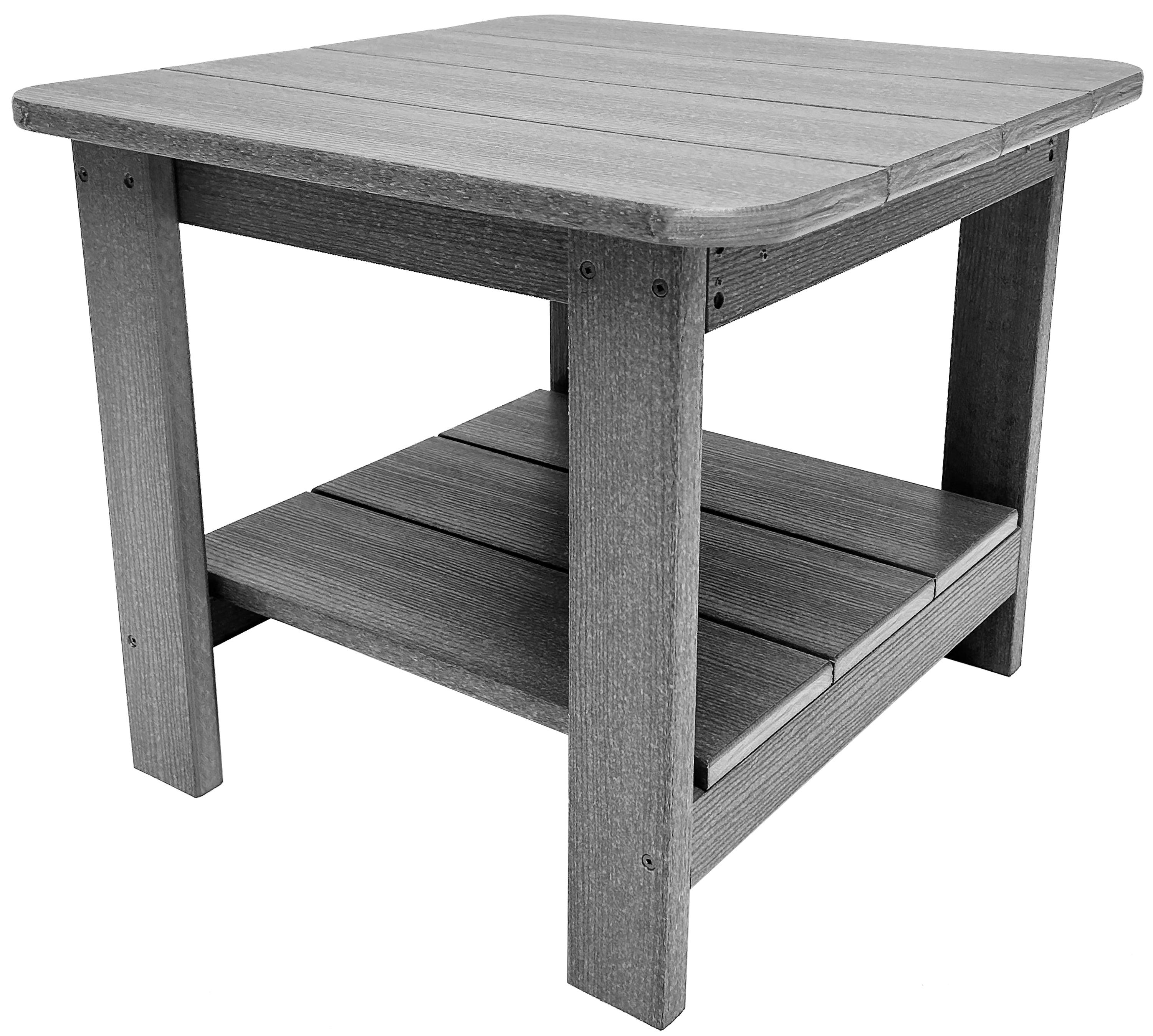 Set of 2 Adirondack Single Gliders With Two Tier End Table