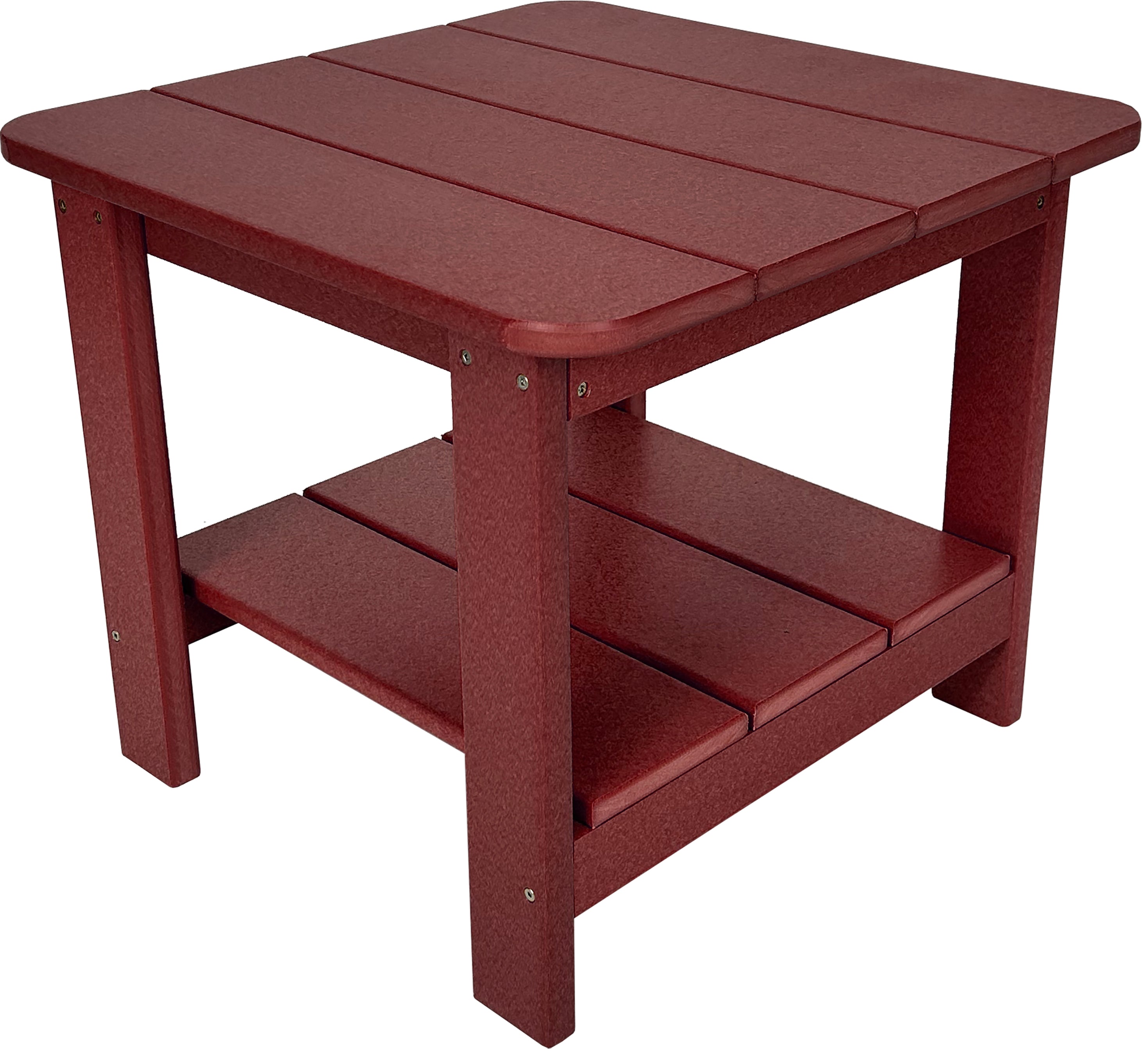 Set of 2 Adirondack Single Gliders With Two Tier End Table