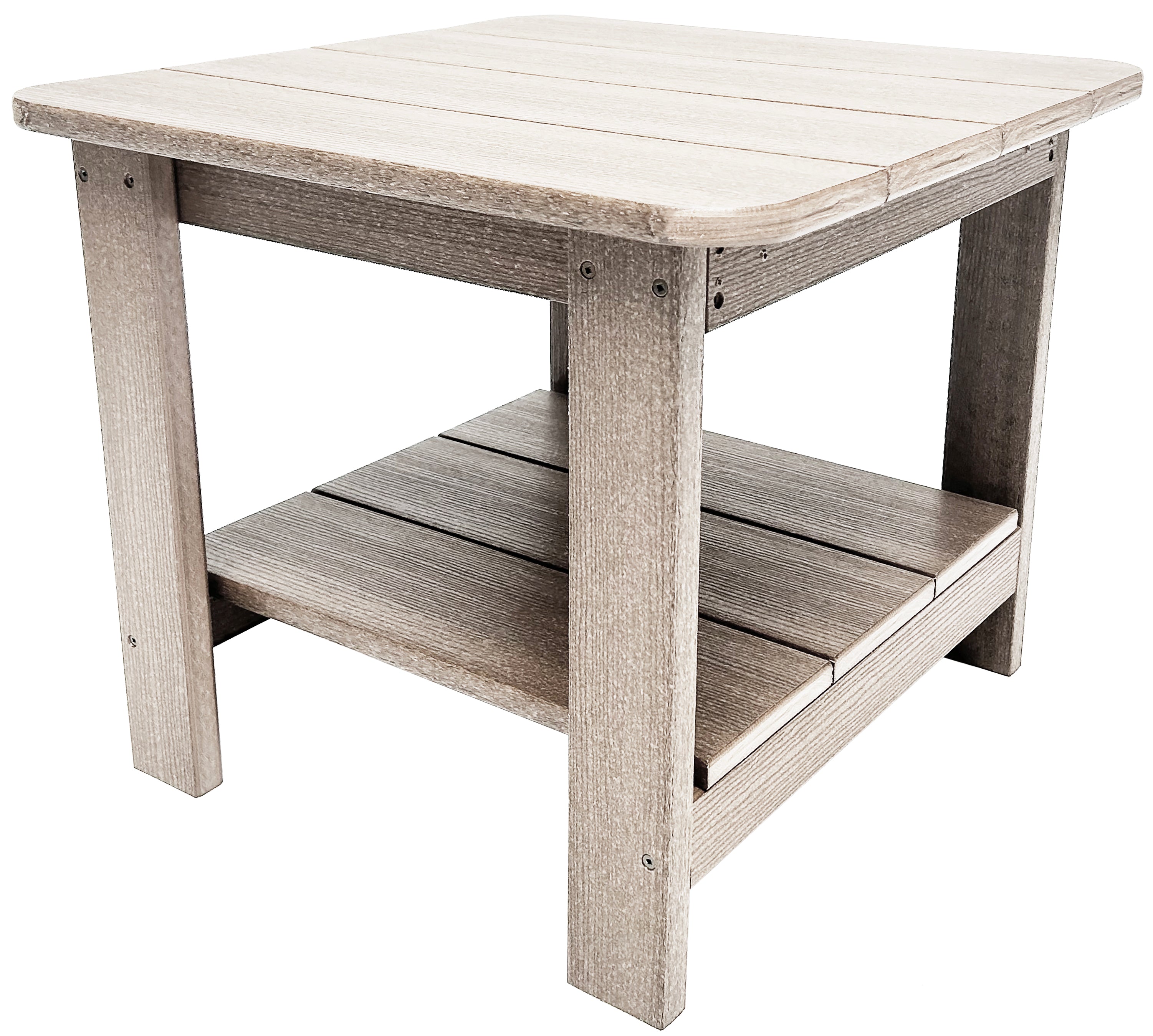 Set of 2 Adirondack Single Gliders With Two Tier End Table