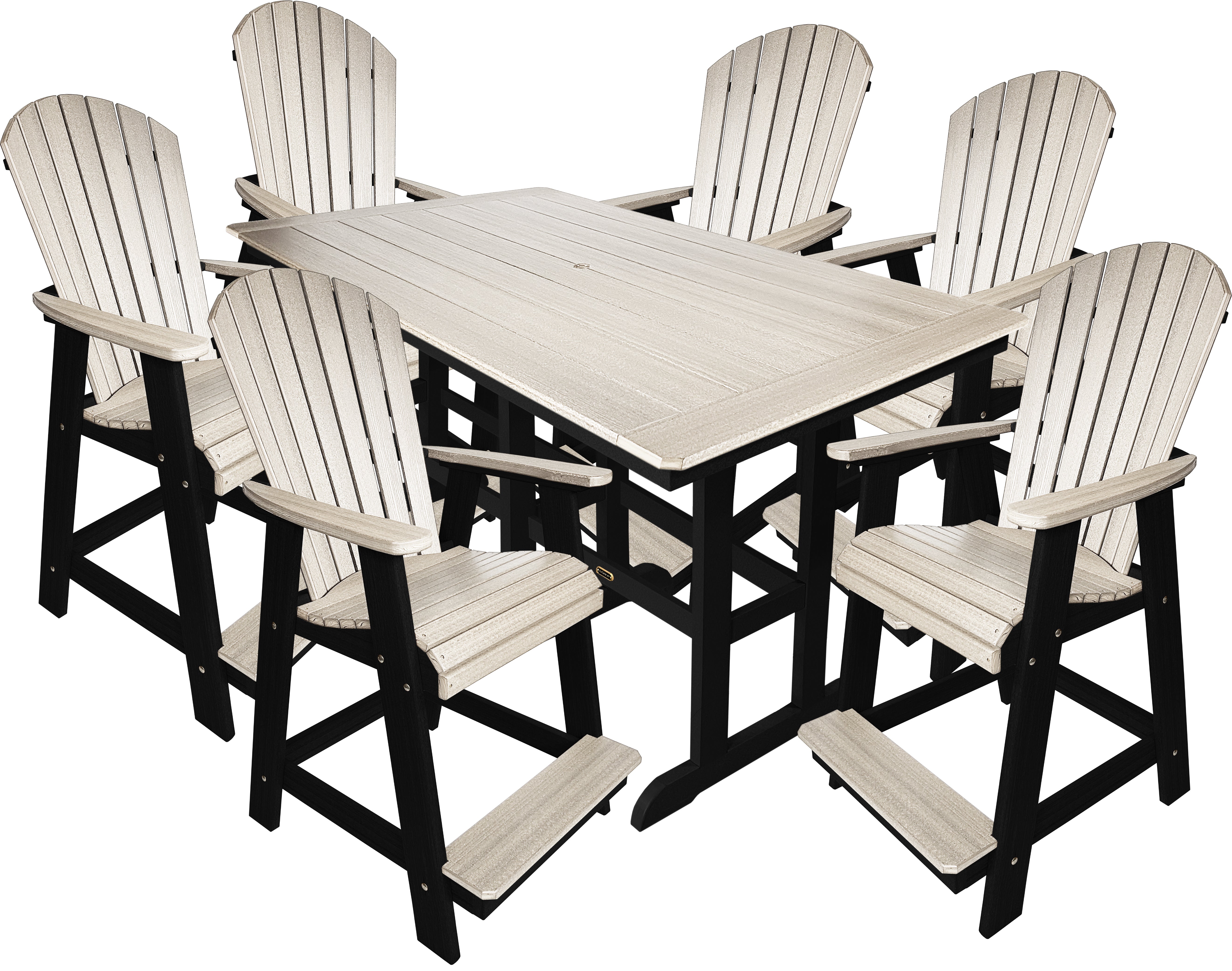 7-Piece Oceanview Adirondack Counter Set - Fully Assembled