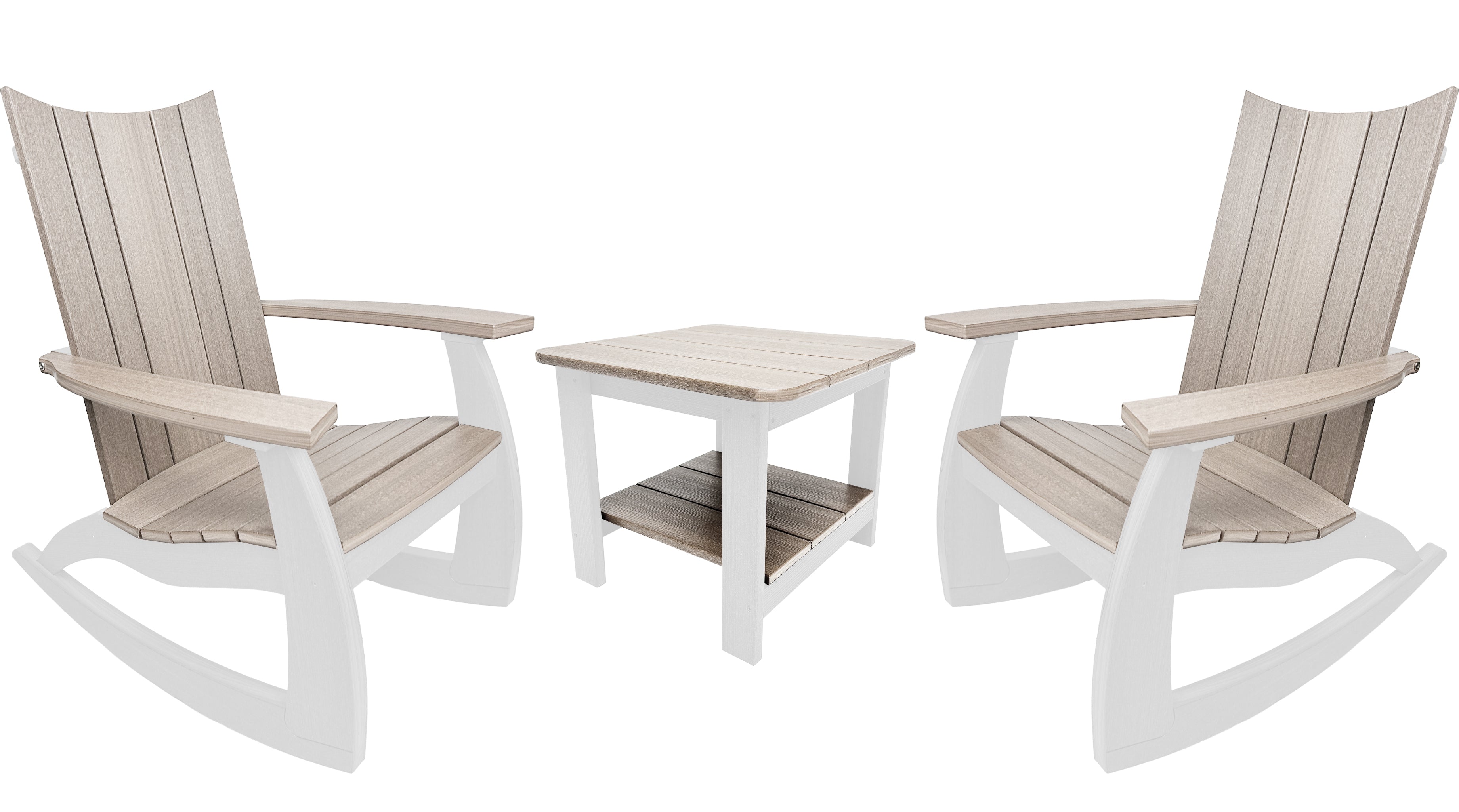 3-Piece Edge Modern Porch Rocker Set