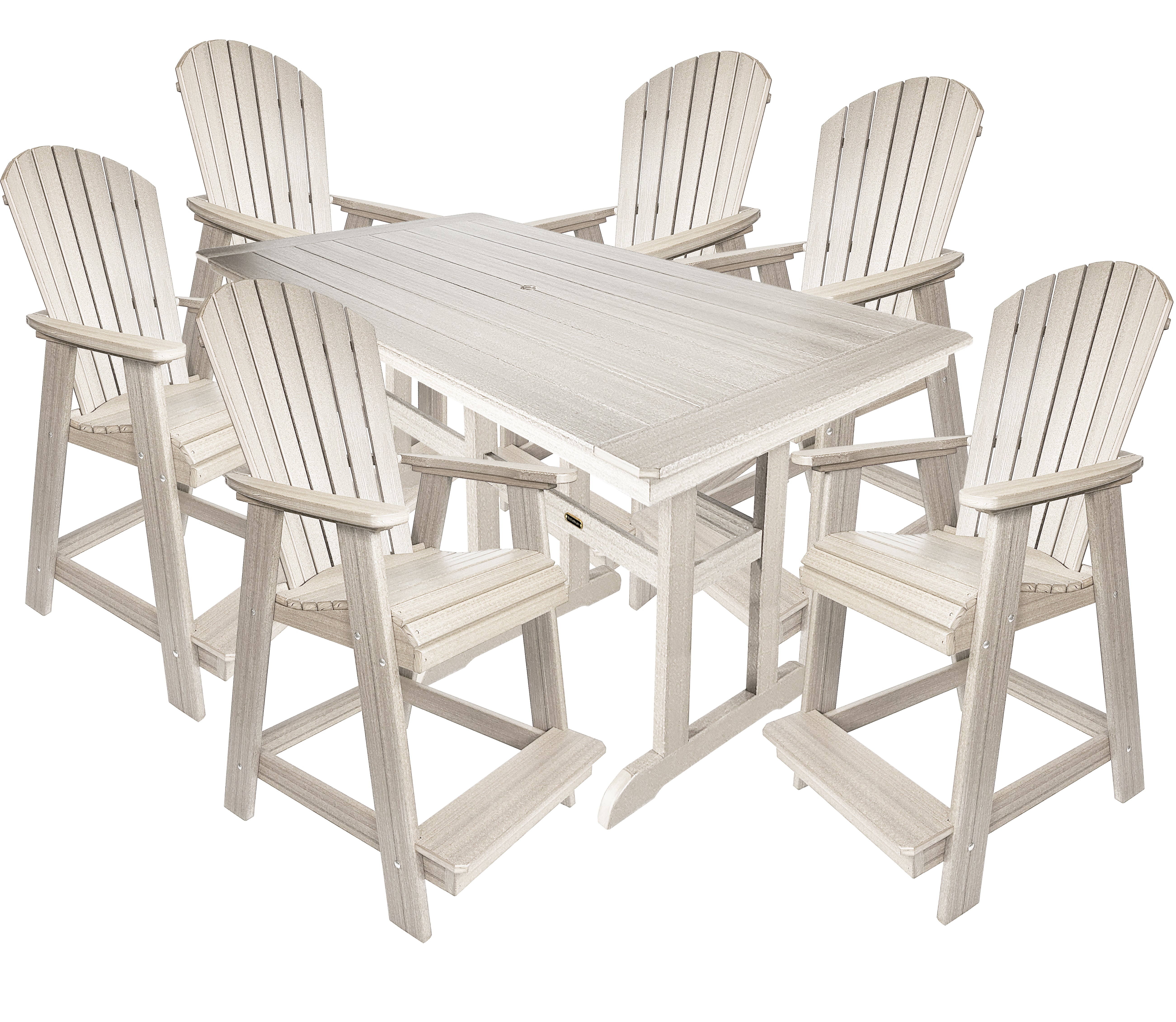 7-Piece Oceanview Adirondack Counter Set - Fully Assembled