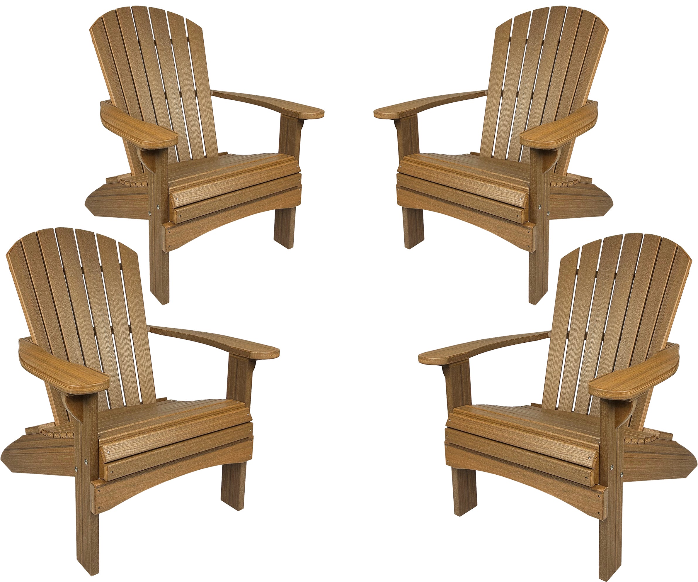 Set of 4 Adirondack Chairs Original King Size