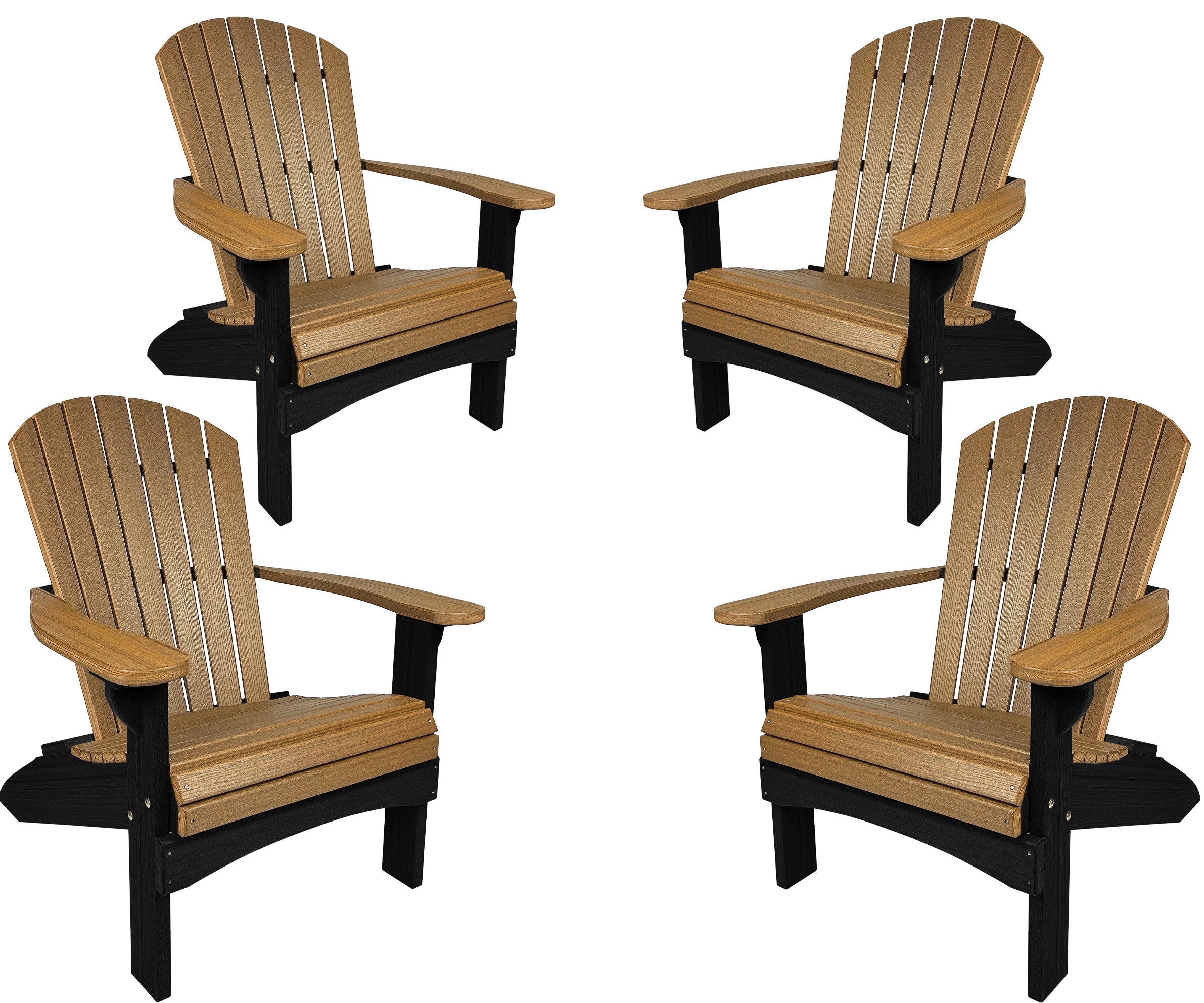 Set of 4 Adirondack Chairs Original King Size