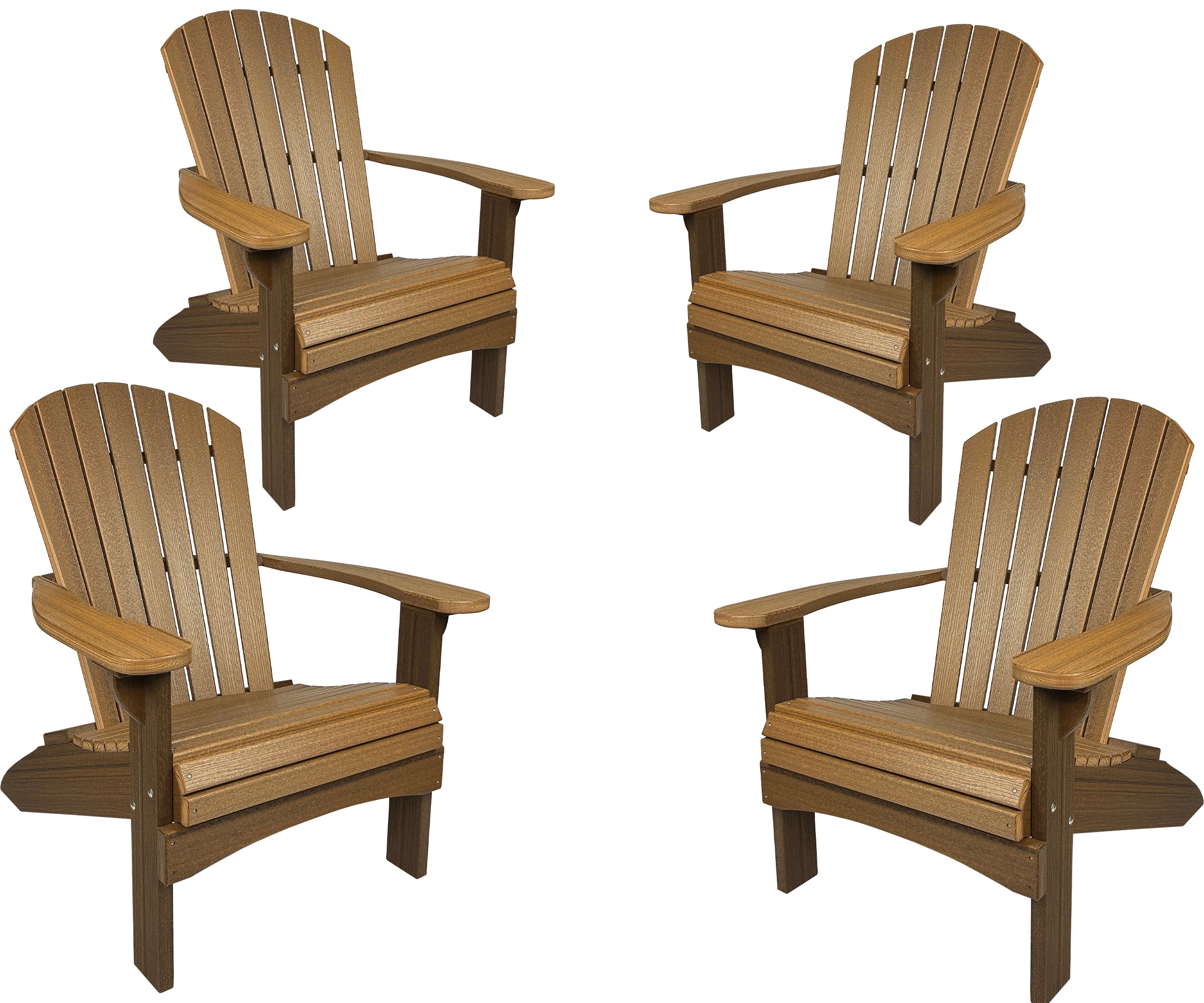 Set of 4 Adirondack Chairs Original King Size