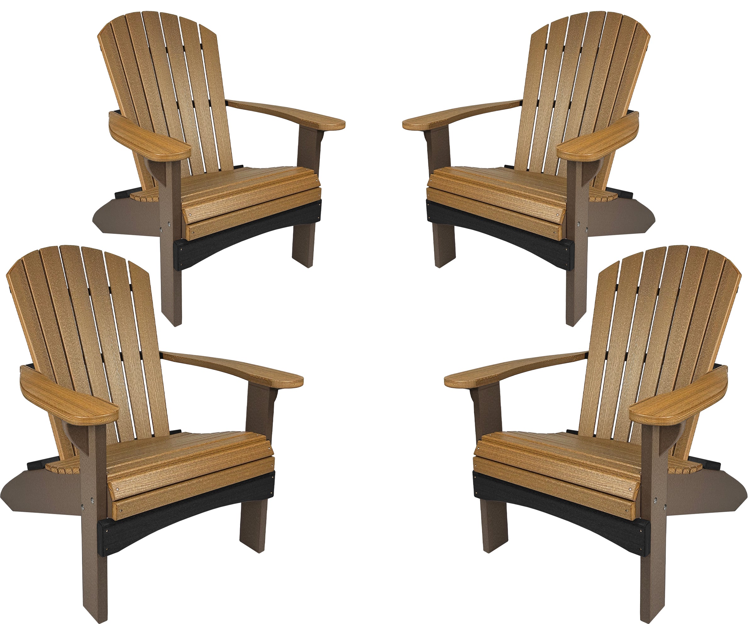 Set of 4 Adirondack Chairs Original King Size