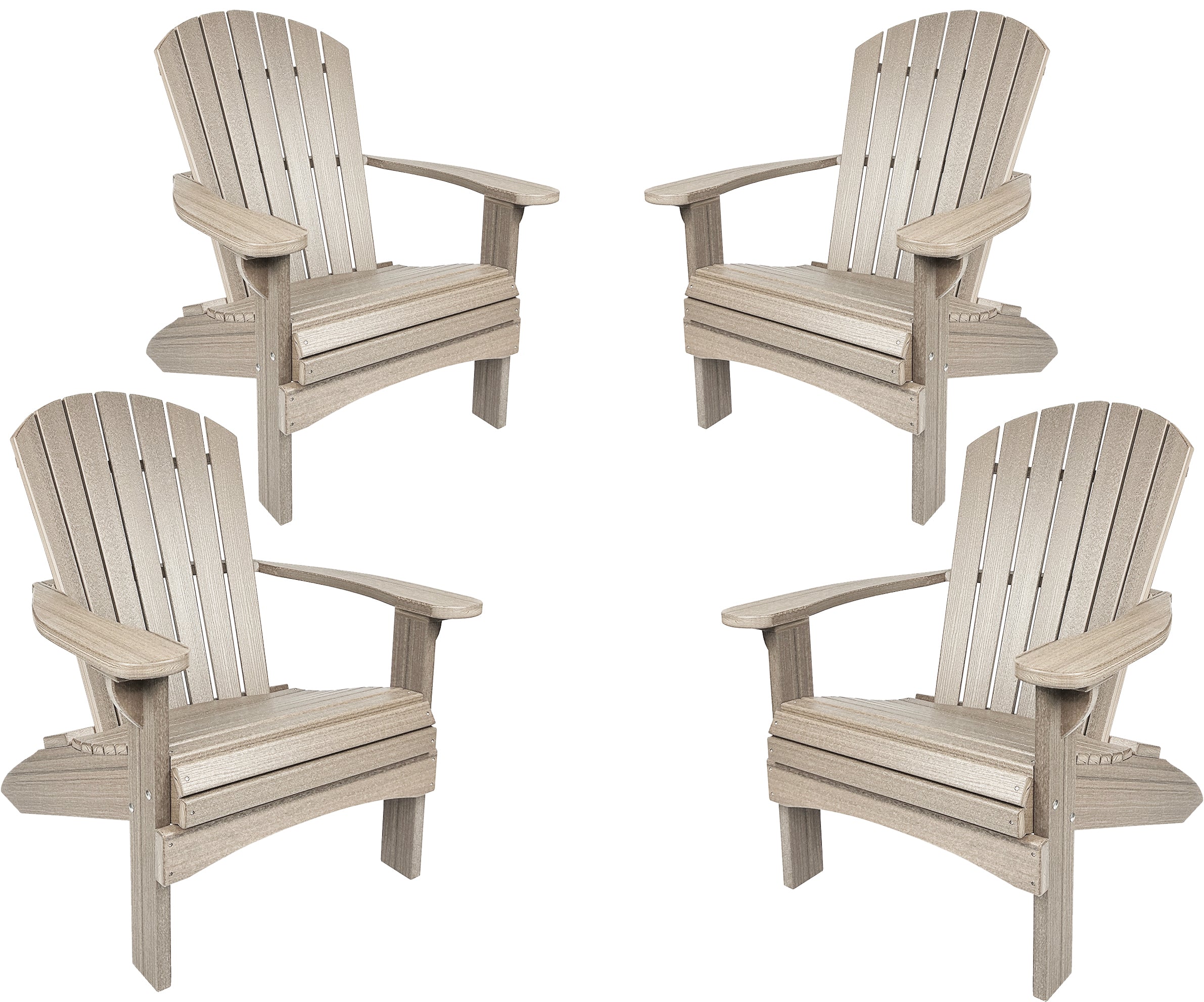 Set of 4 Adirondack Chairs Original King Size