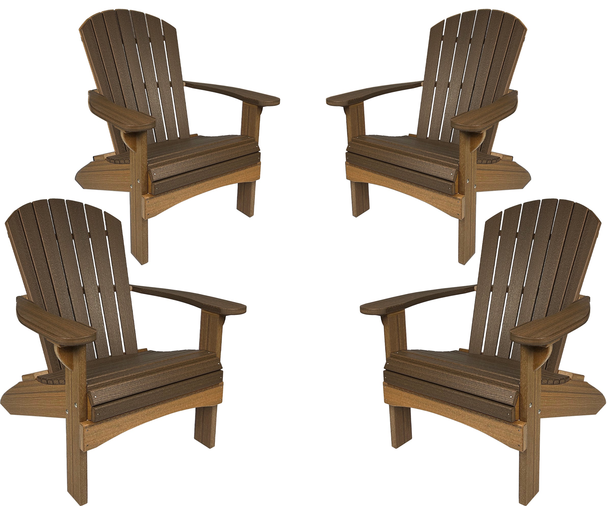 Set of 4 Adirondack Chairs Original King Size