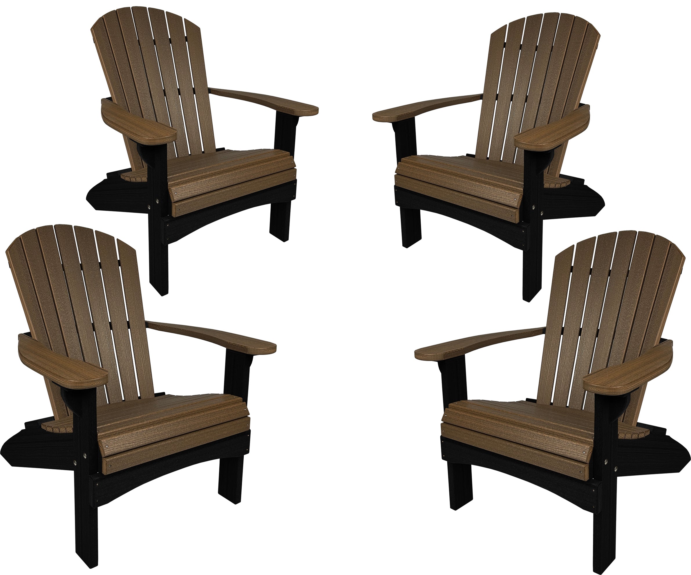 Set of 4 Adirondack Chairs Original King Size