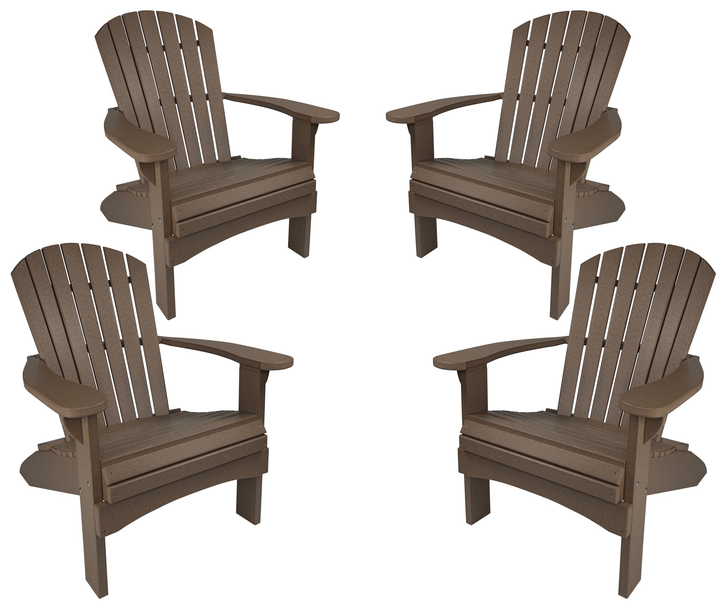 Set of 4 Adirondack Chairs Original King Size