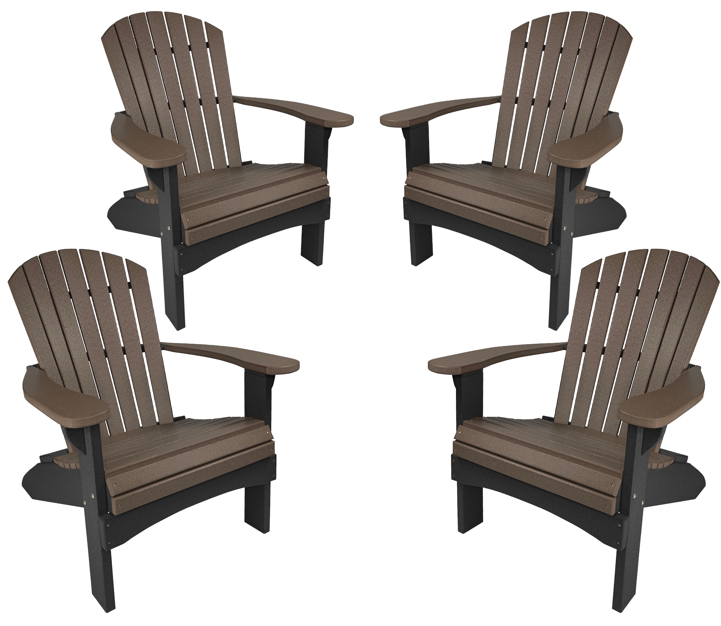 Set of 4 Adirondack Chairs Original King Size