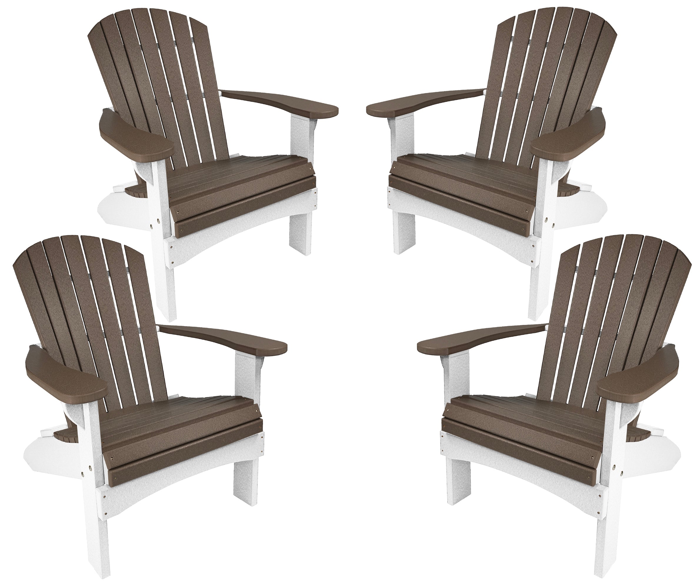 Set of 4 Adirondack Chairs Original King Size