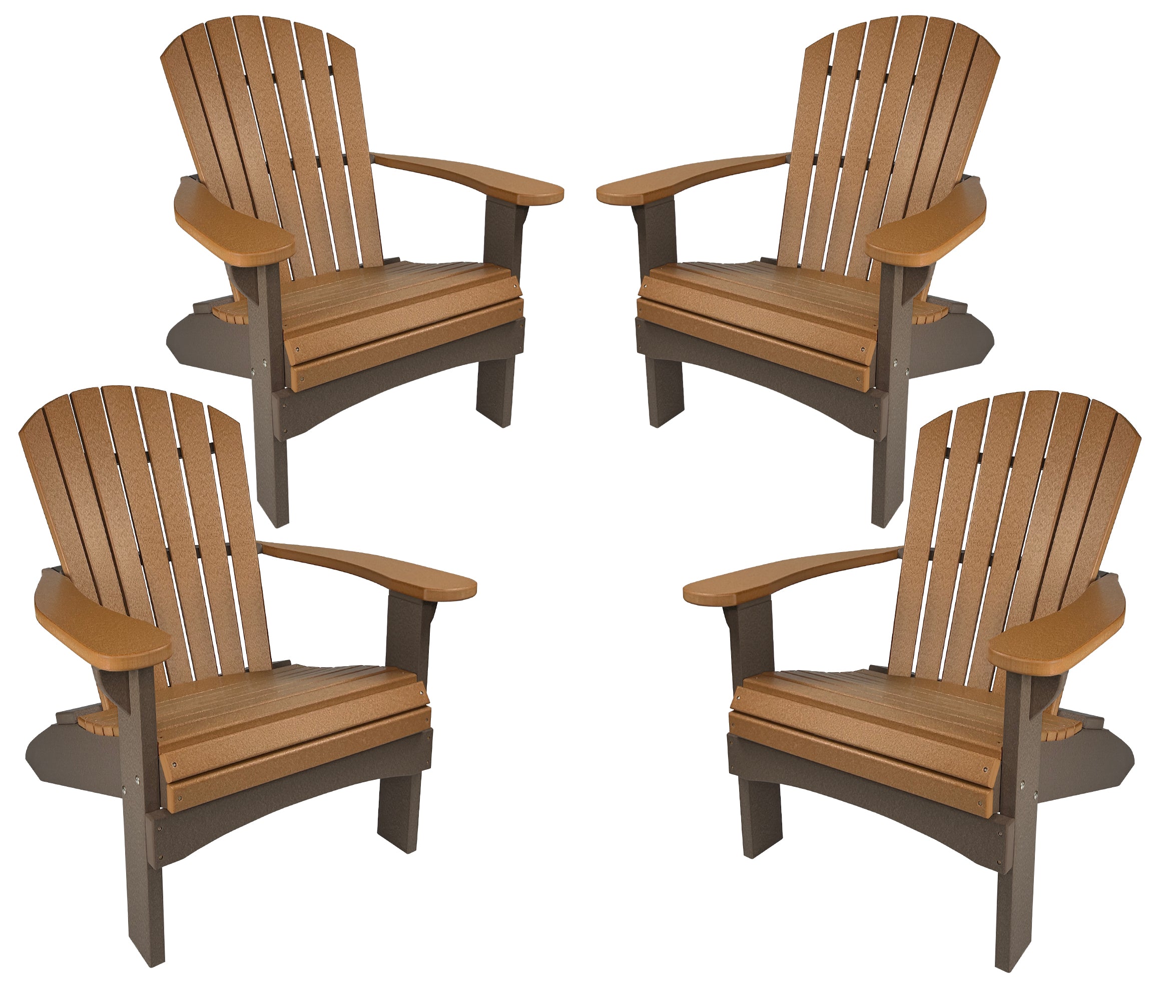 Set of 4 Adirondack Chairs Original King Size