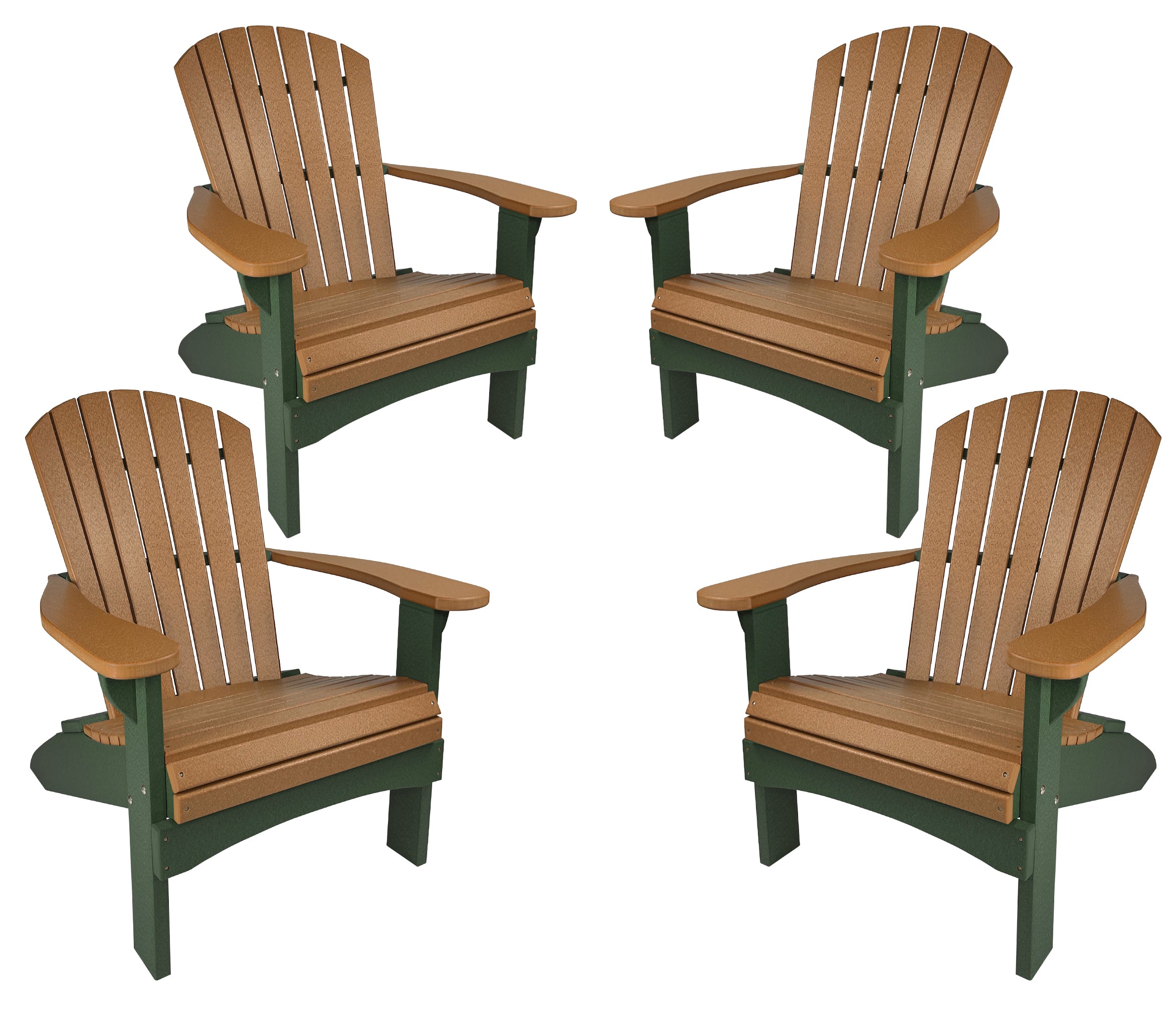 Set of 4 Adirondack Chairs Original King Size