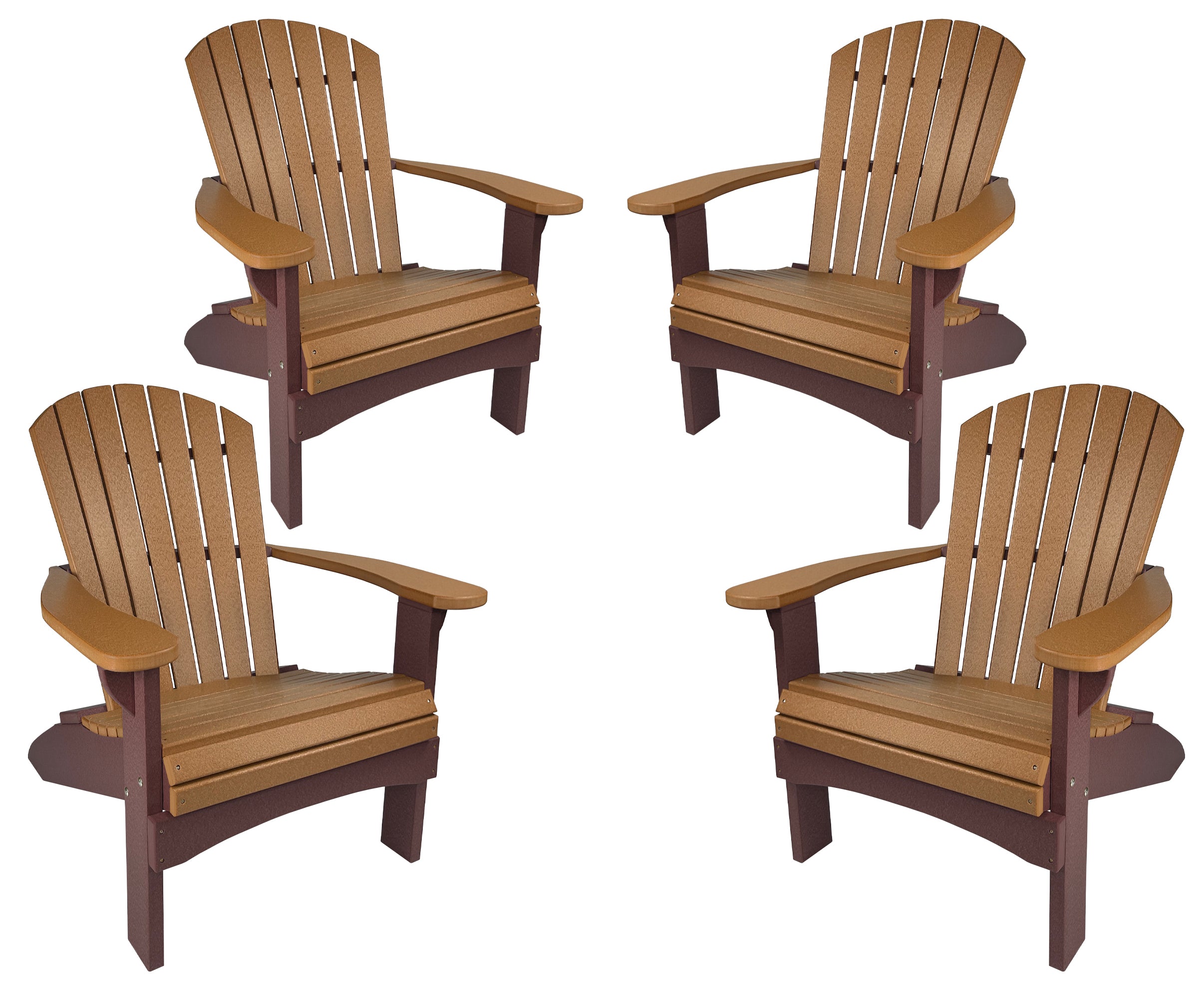 Set of 4 Adirondack Chairs Original King Size