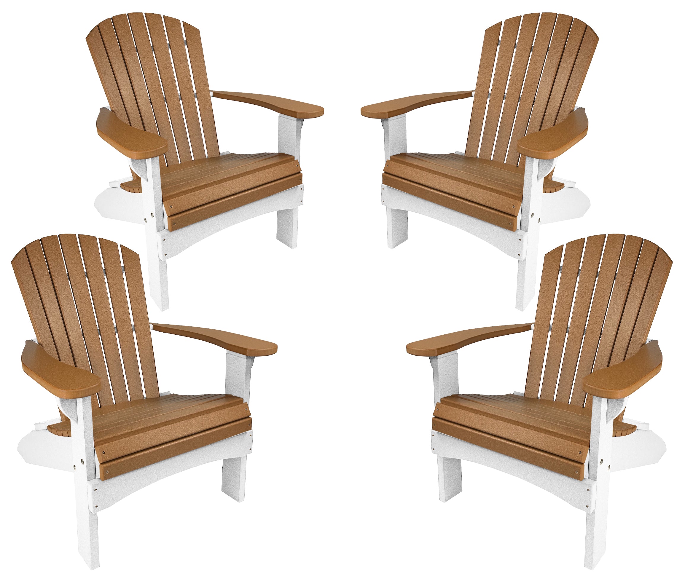 Set of 4 Adirondack Chairs Original King Size