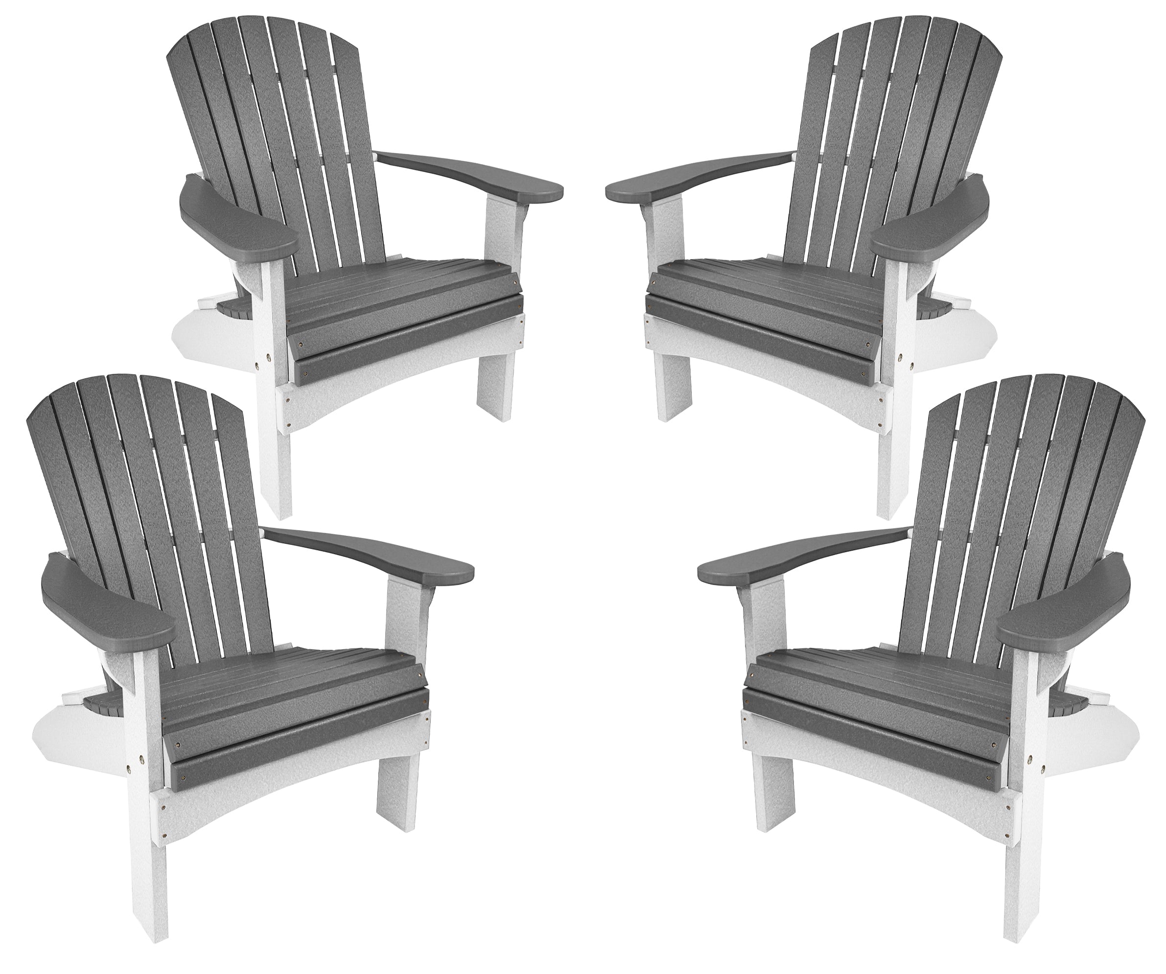 Set of 4 Adirondack Chairs Original King Size