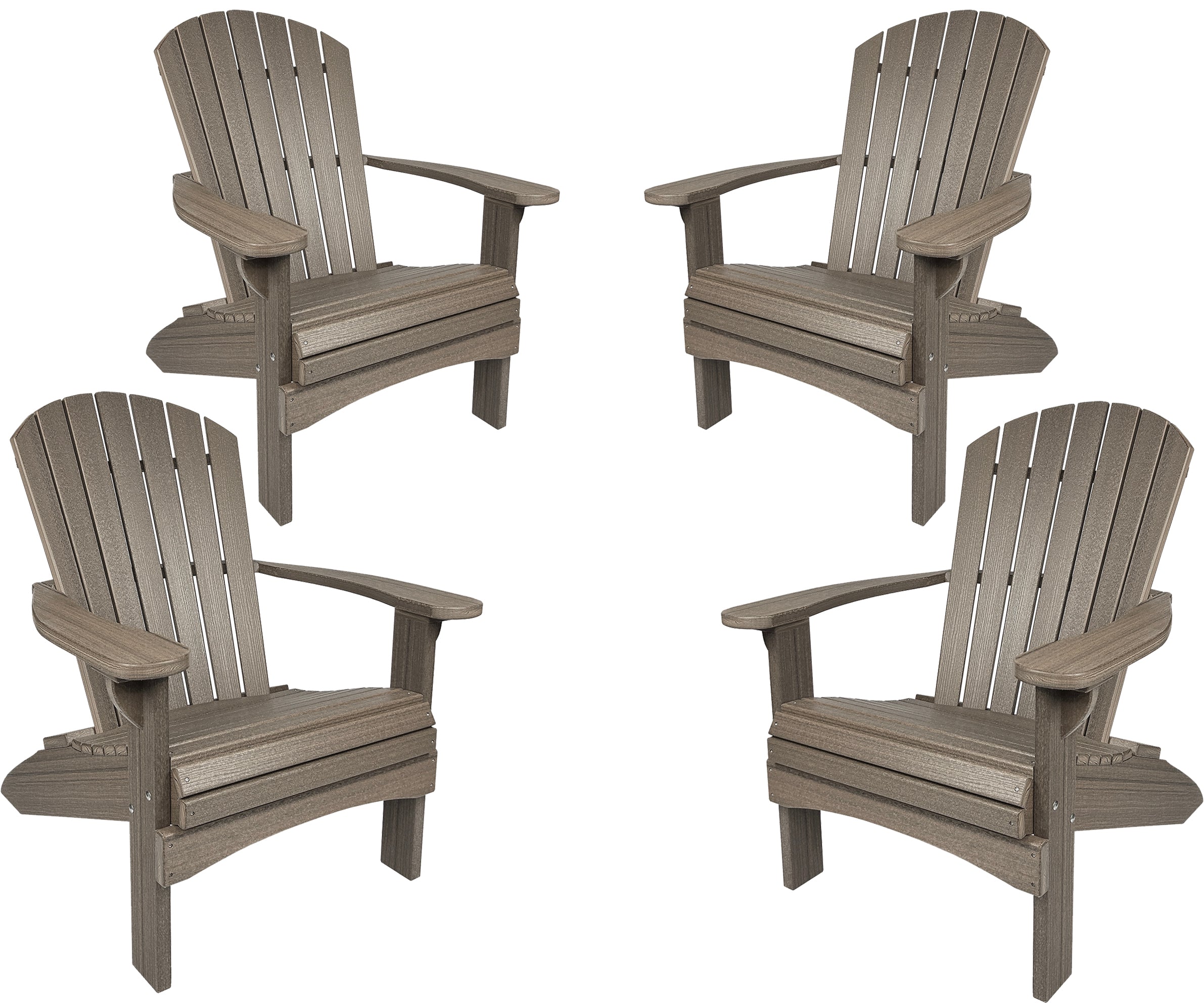 Set of 4 Adirondack Chairs Original King Size