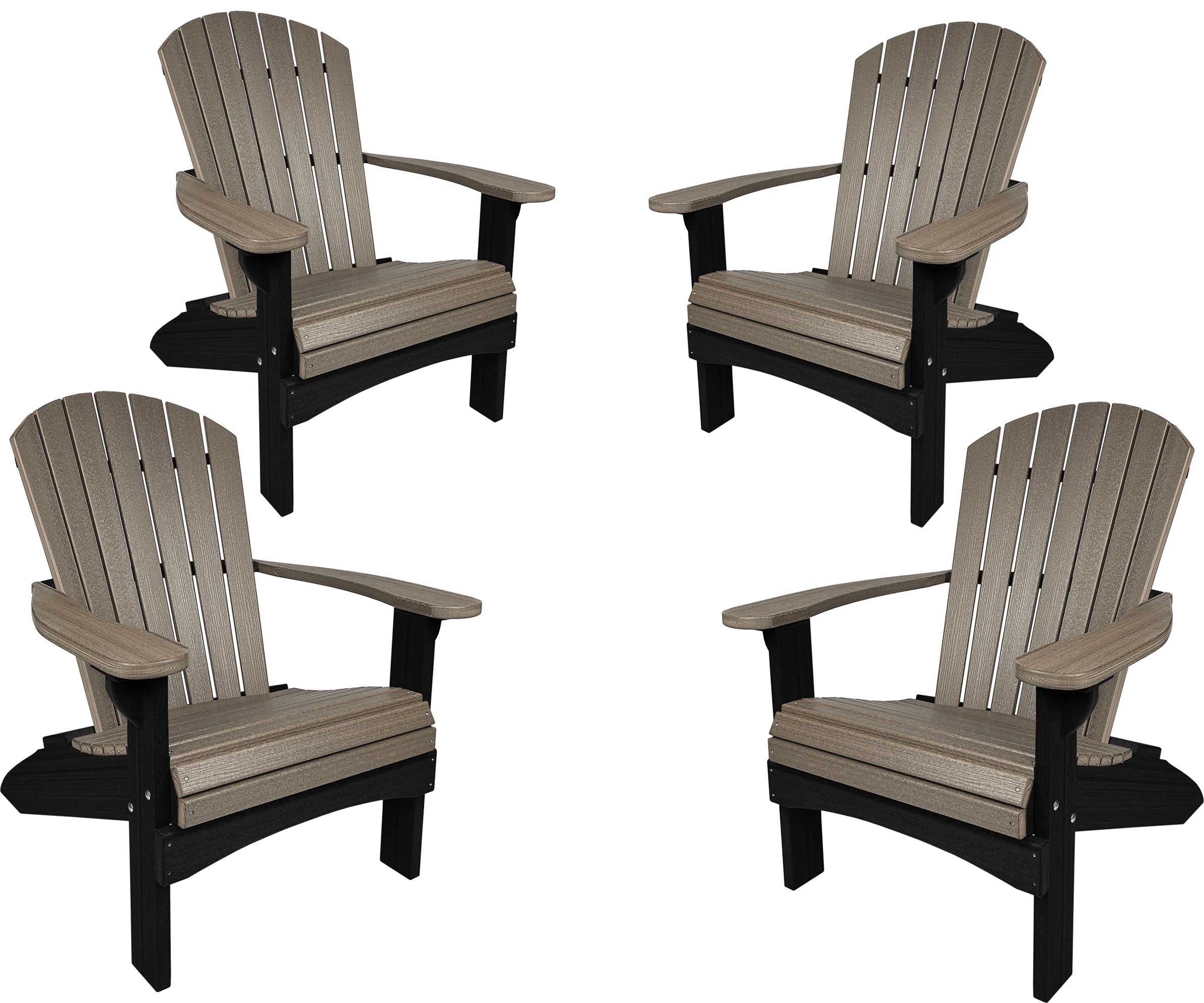 Set of 4 Adirondack Chairs Original King Size