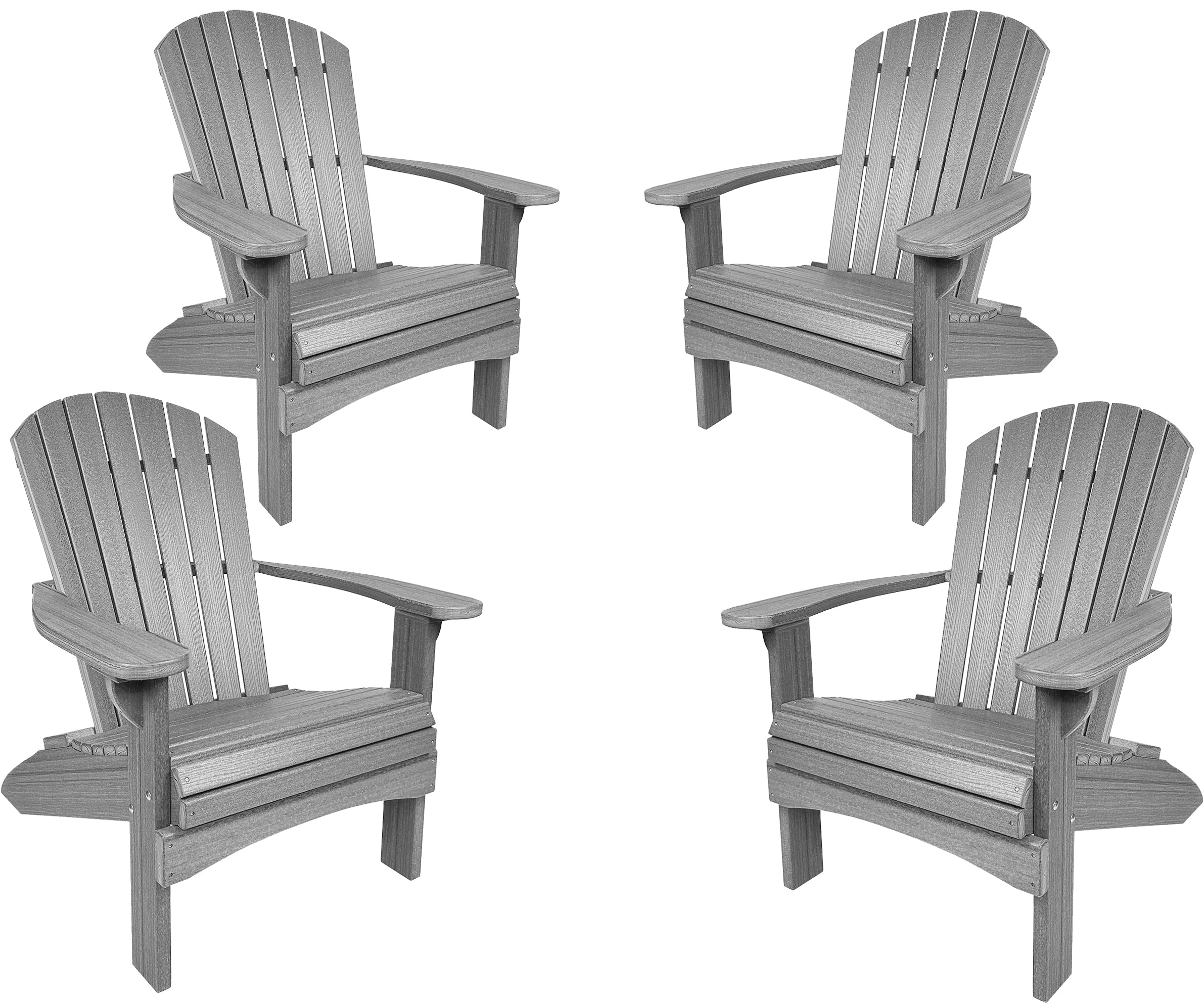 Set of 4 Adirondack Chairs Original King Size