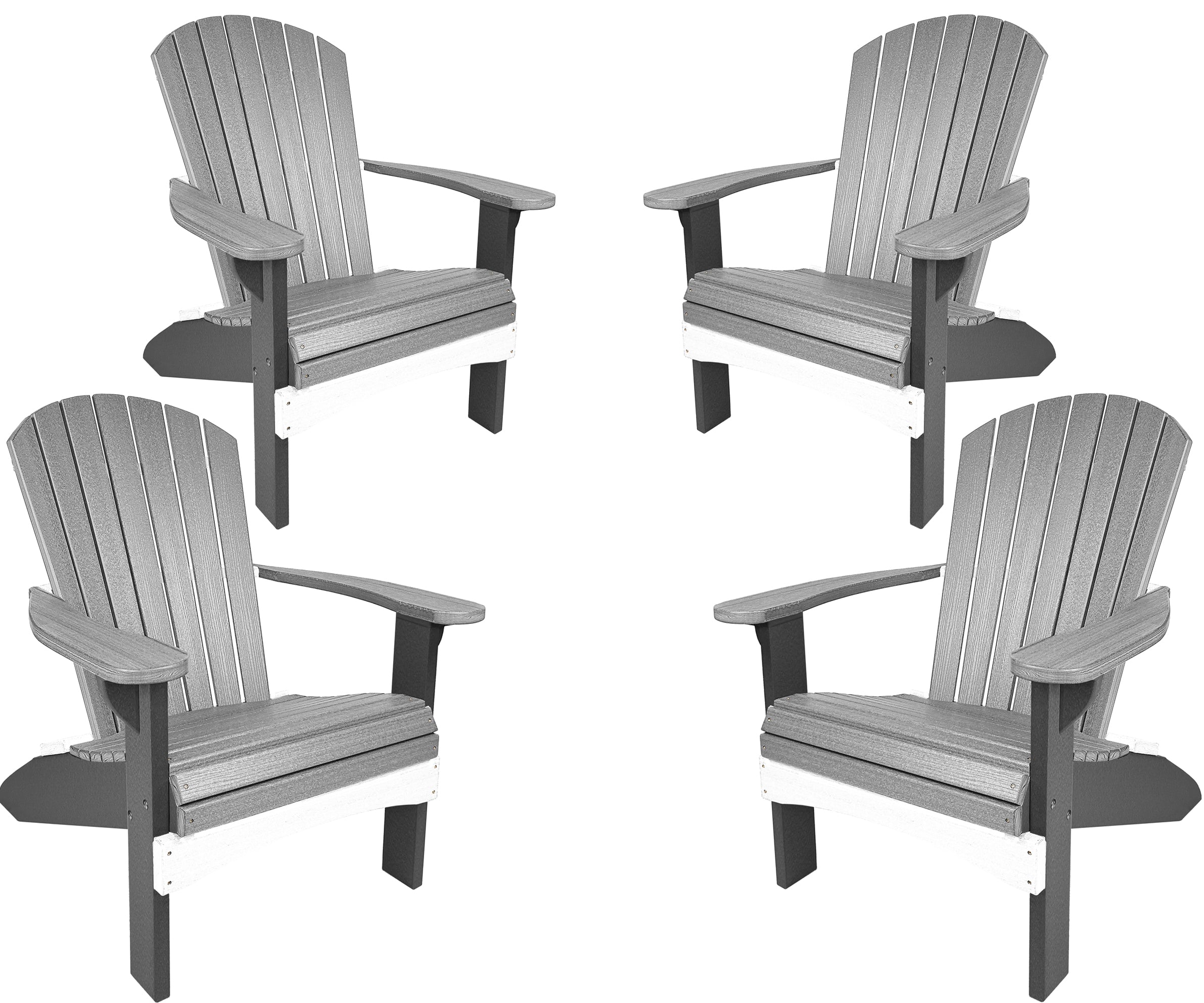 Set of 4 Adirondack Chairs Original King Size