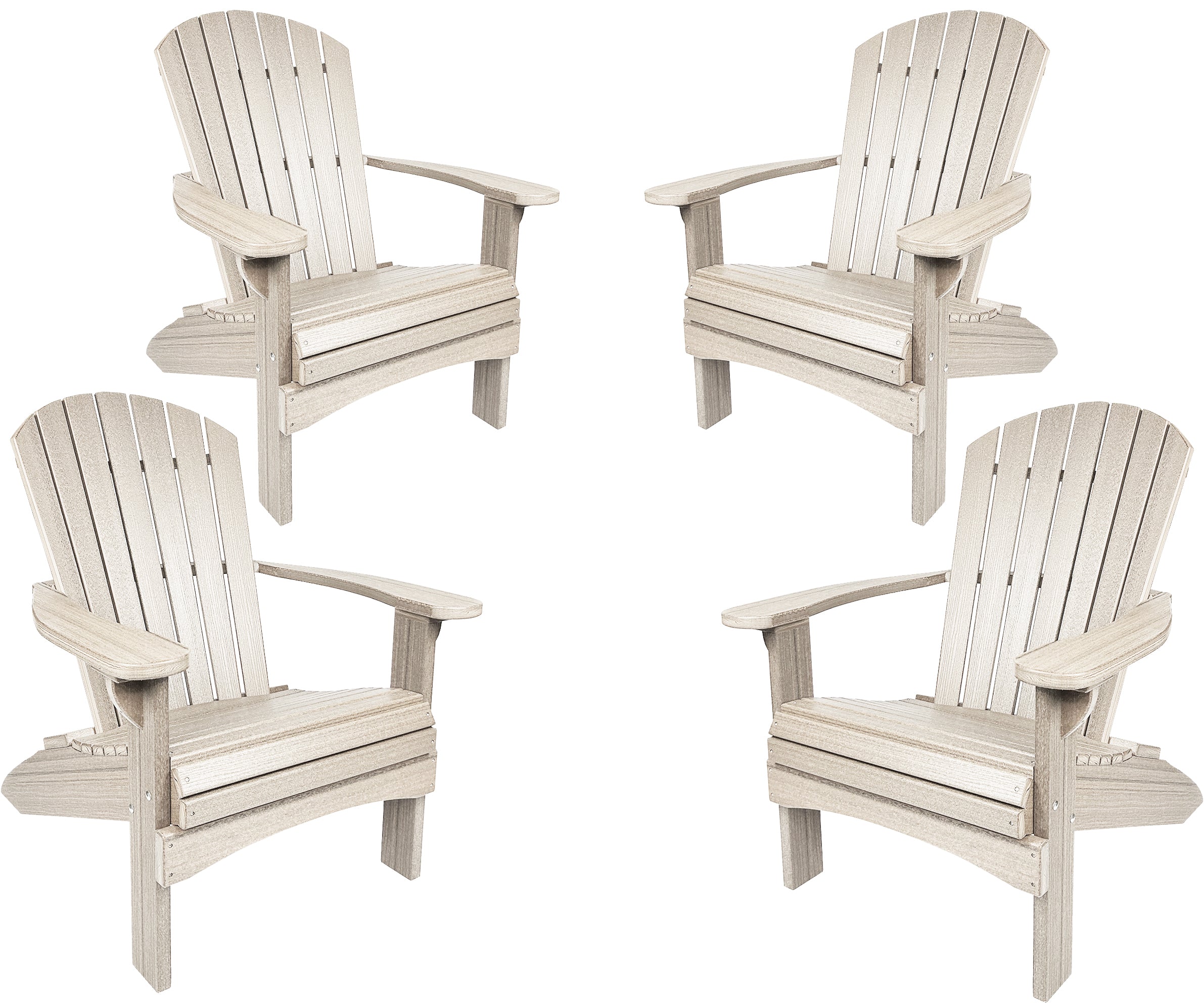 Set of 4 Adirondack Chairs Original King Size