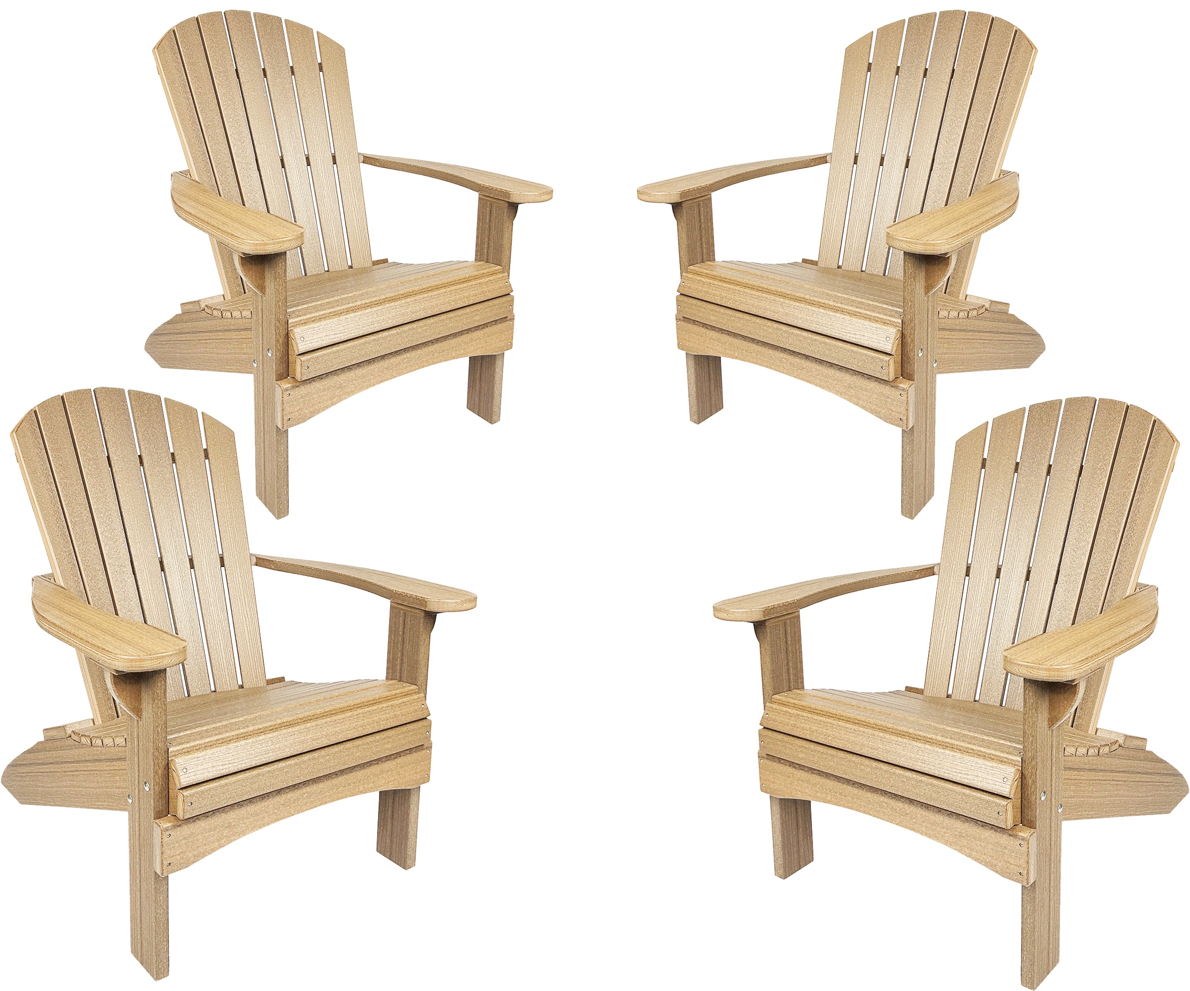 Set of 4 Adirondack Chairs Original King Size