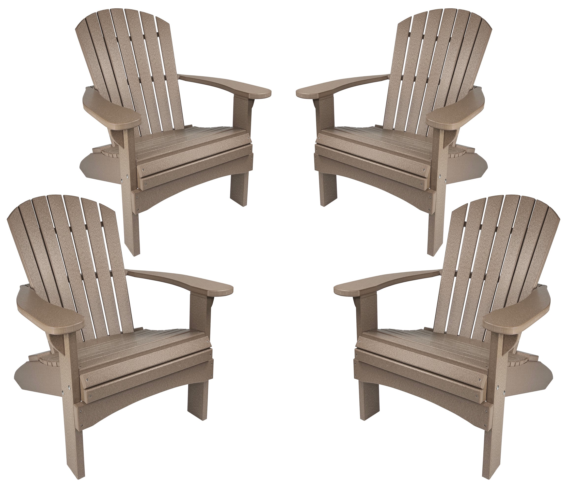 Set of 4 Adirondack Chairs Original King Size