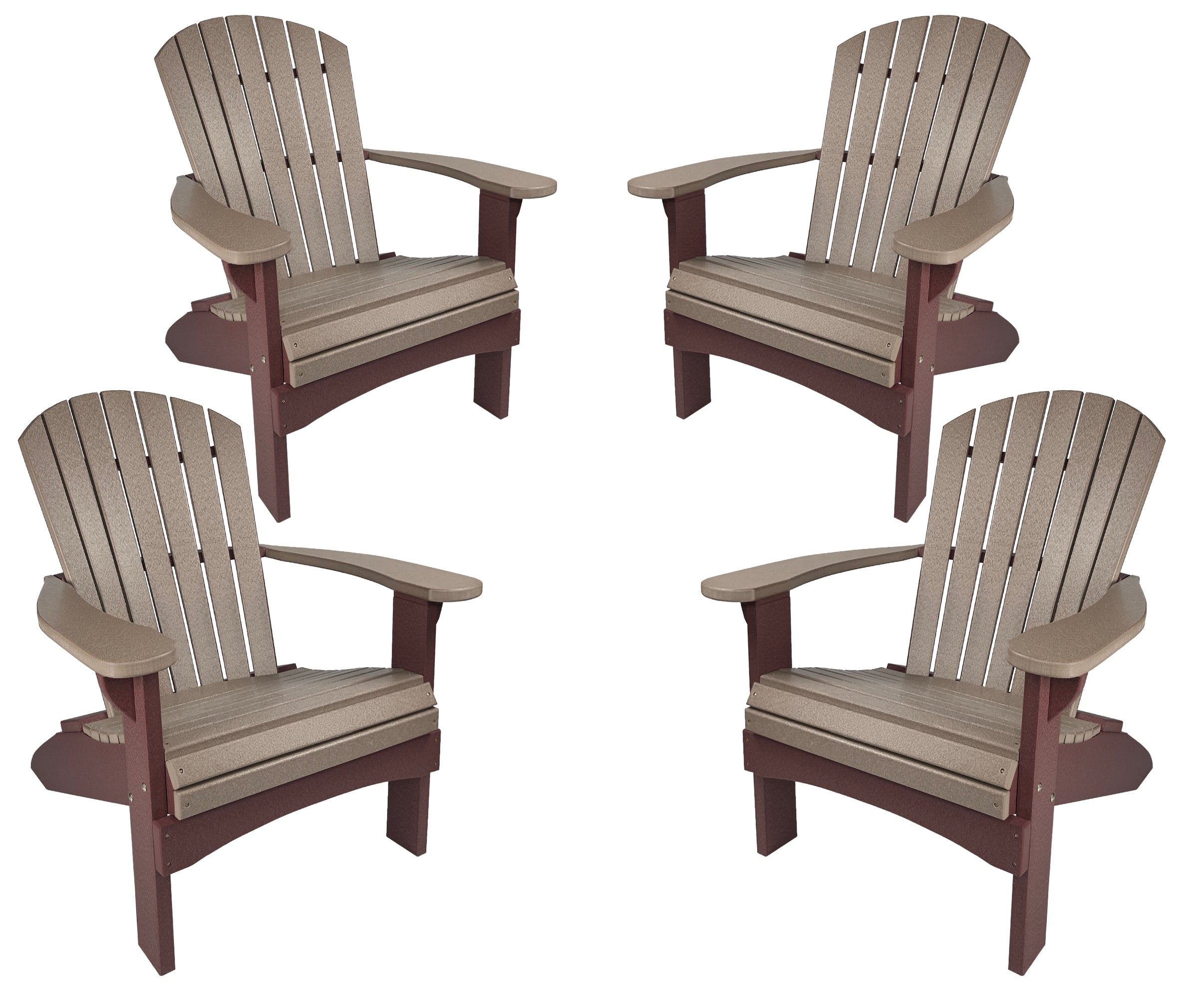 Set of 4 Adirondack Chairs Original King Size