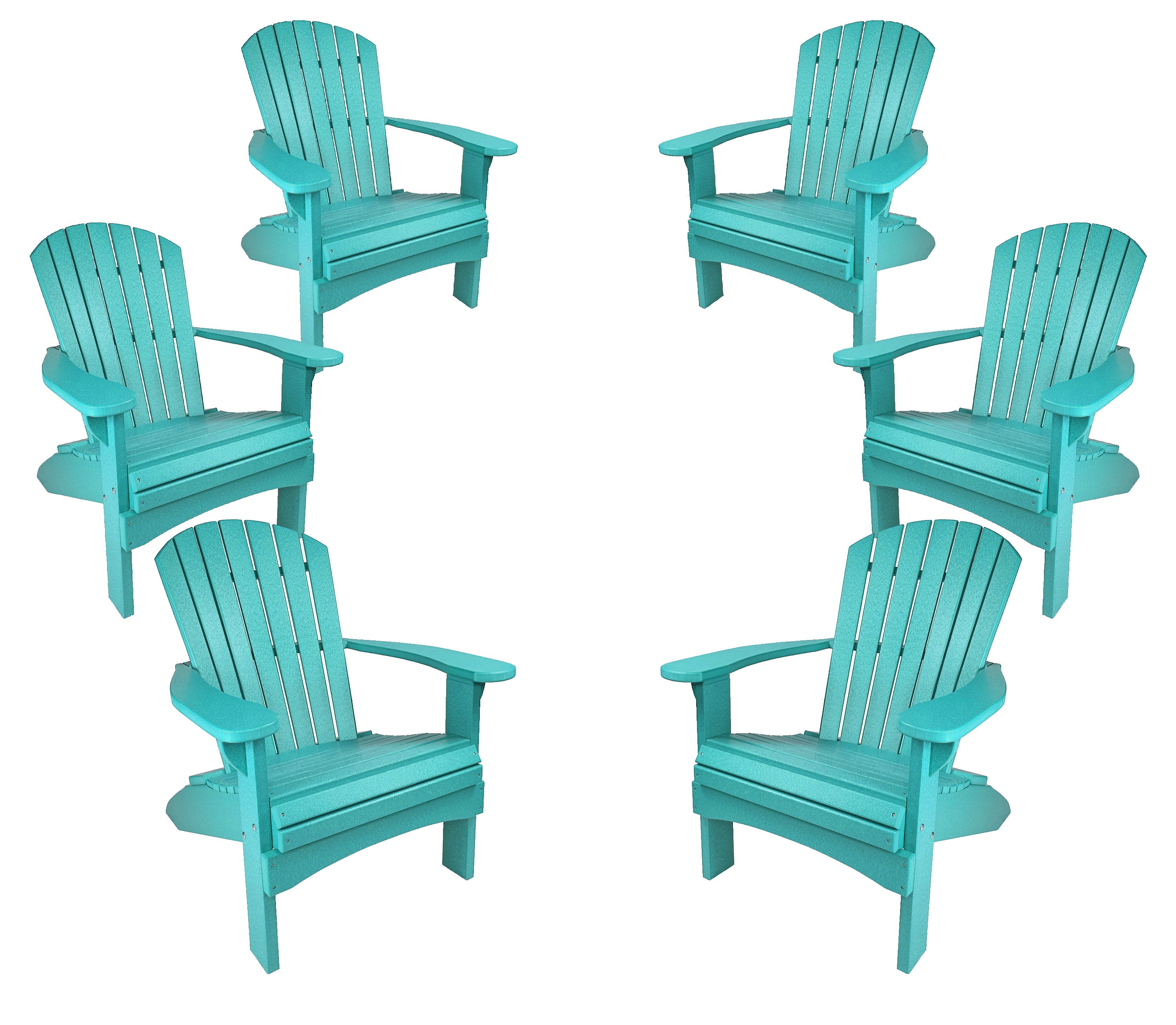 Set of 6 Adirondack Chairs Original King Size