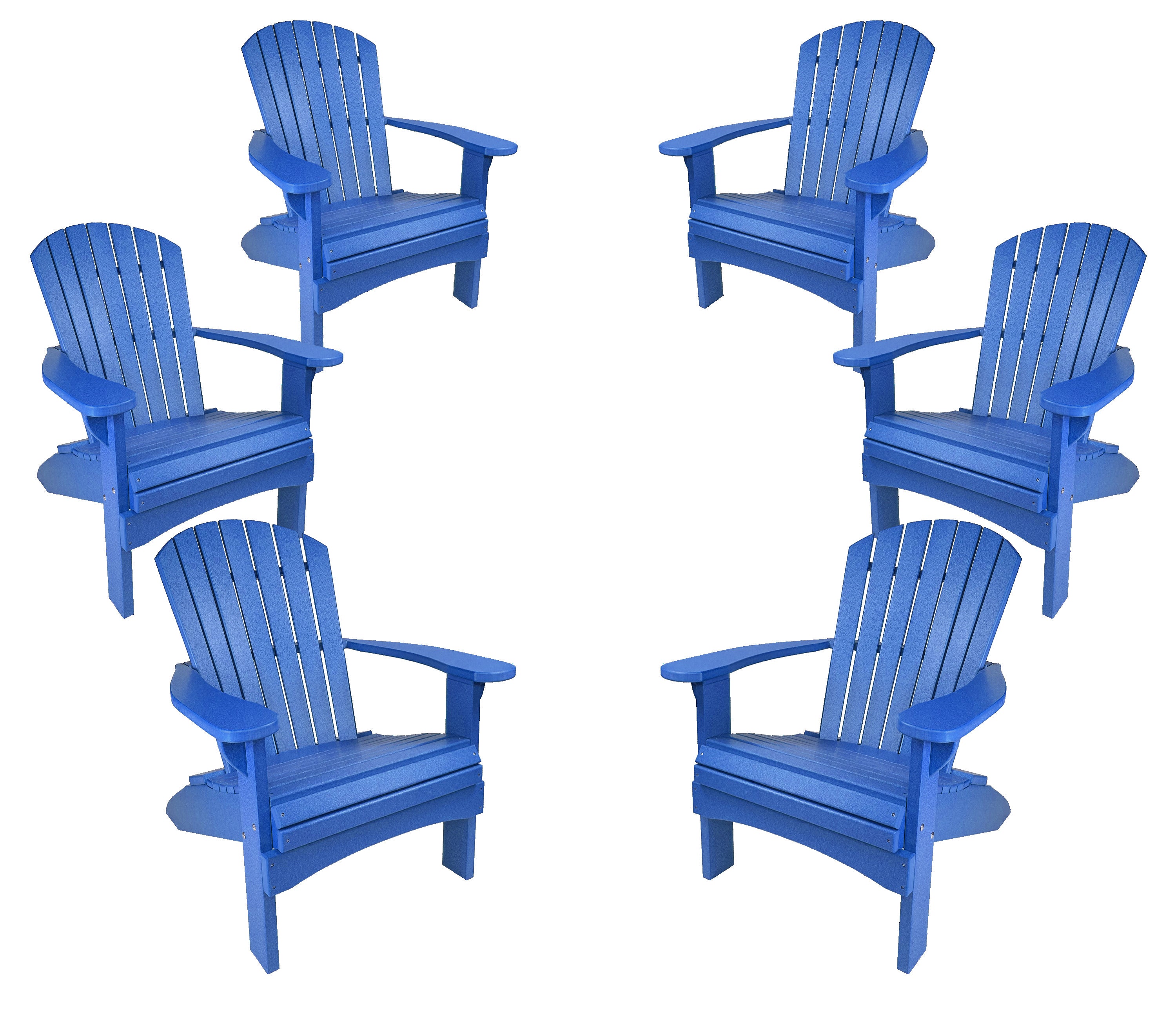 Set of 6 Adirondack Chairs Original King Size