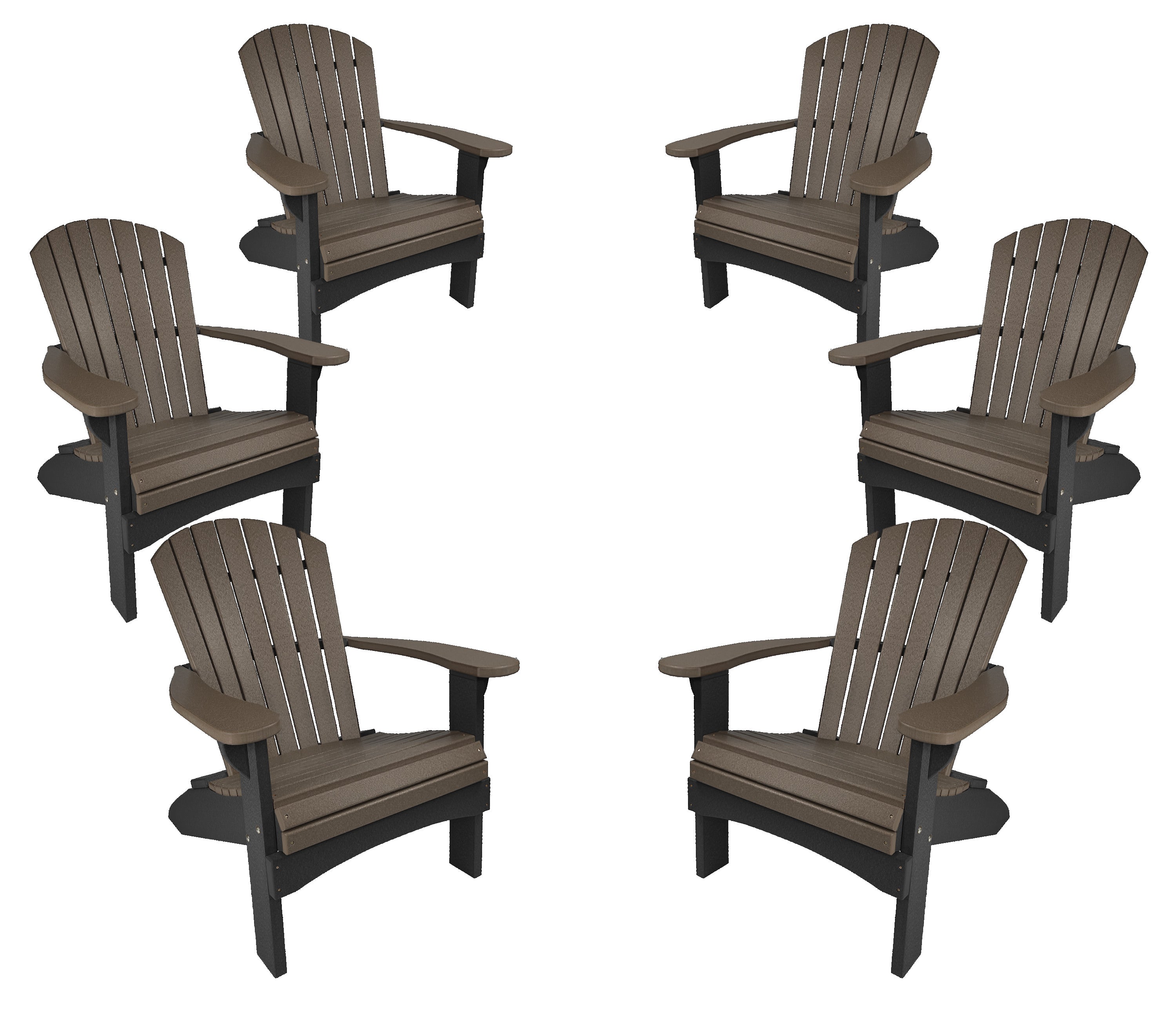 Set of 6 Adirondack Chairs Original King Size
